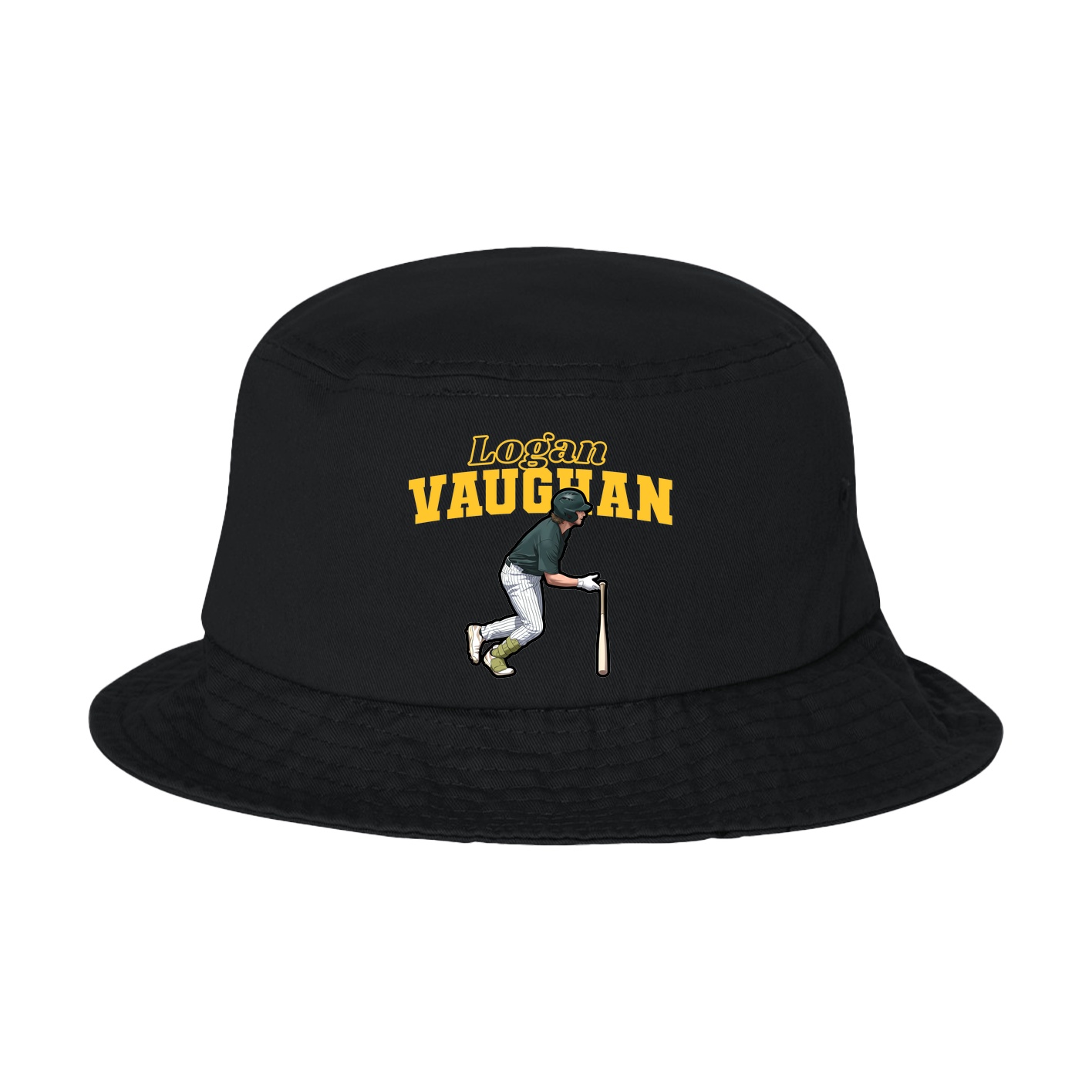 Bucket Cap — Name Arch in Black