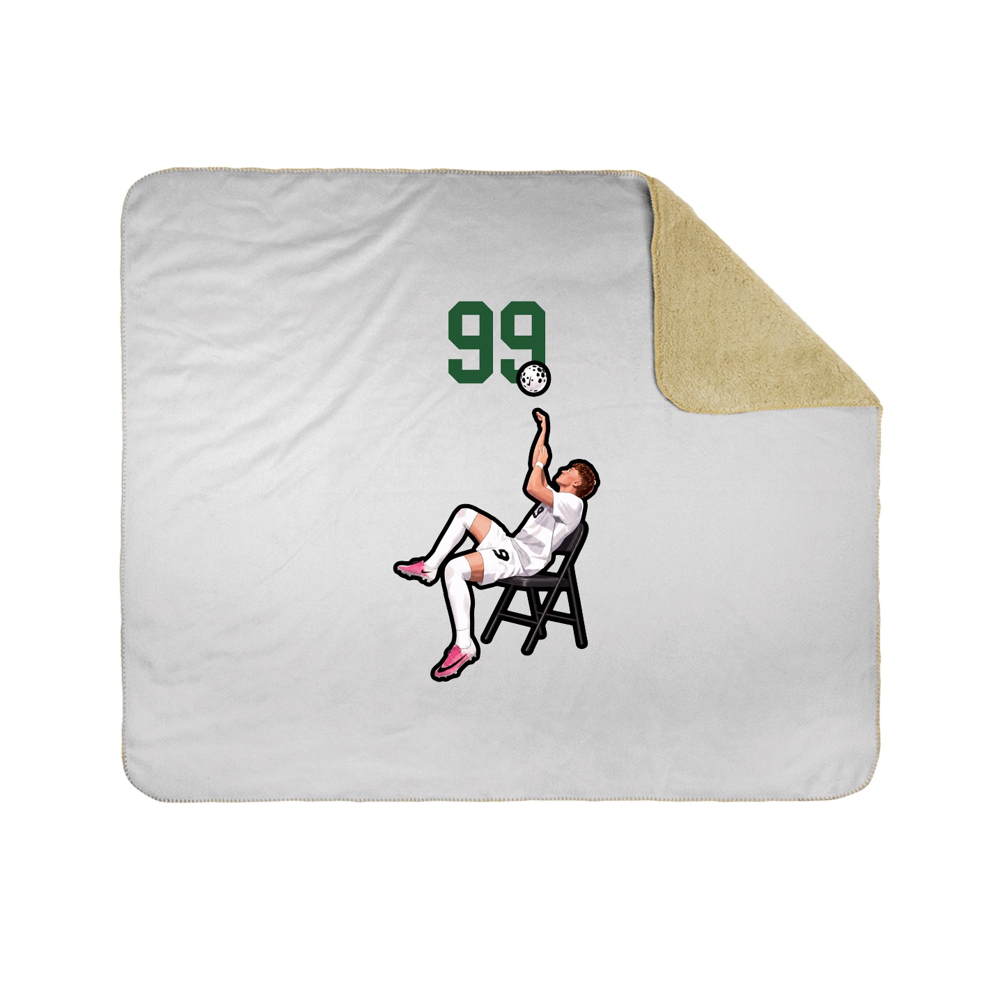 Throw Blanket — Number Top in White