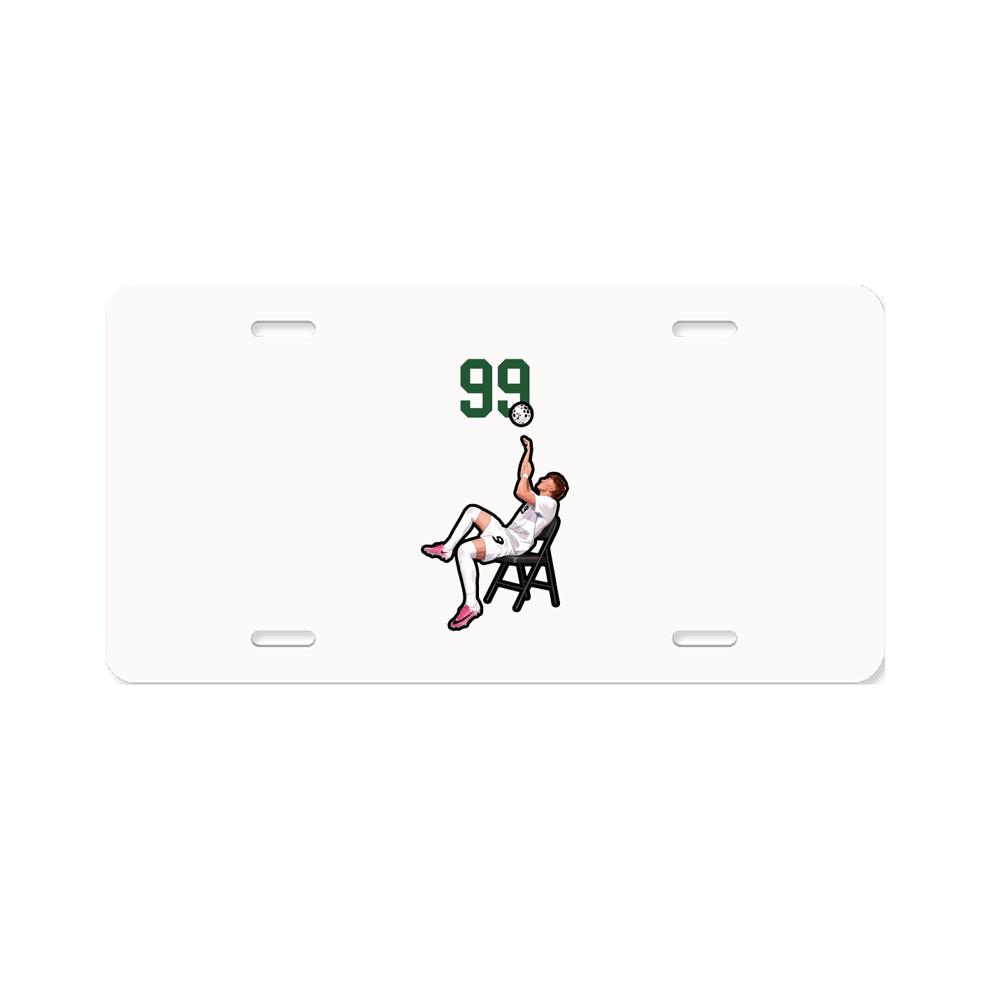 License Plate — Number Top in Classic