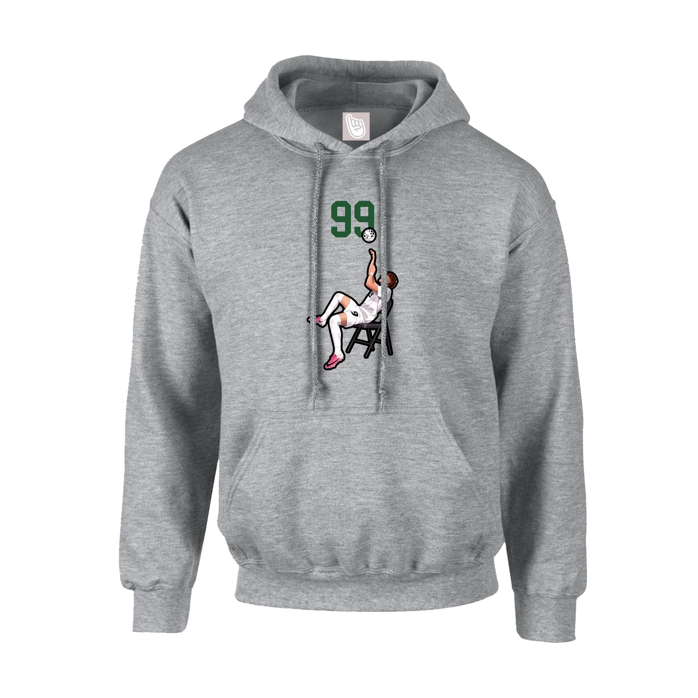 Hoodie — Number Top in Grey