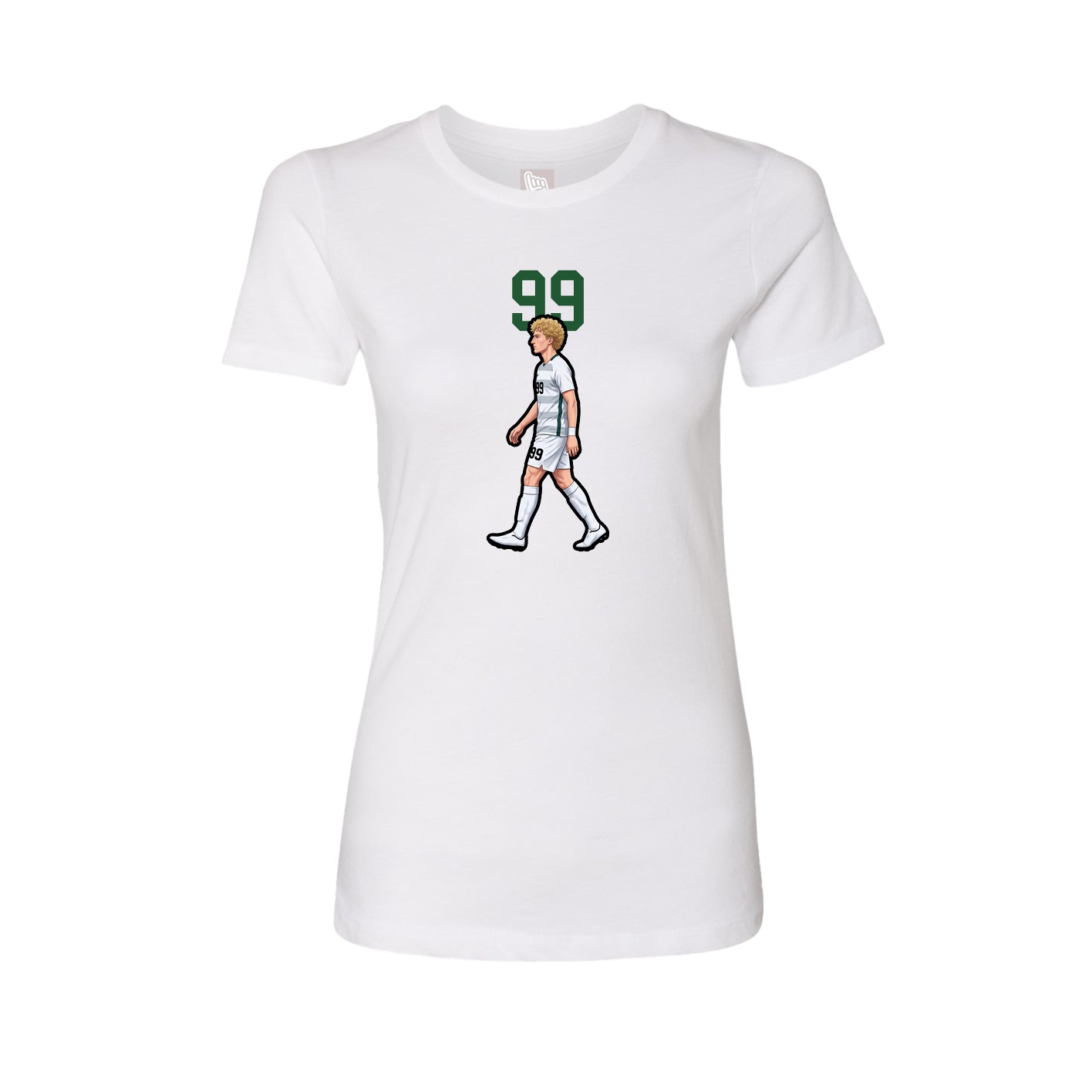 Fitted Women's Tee — Number Top in White
