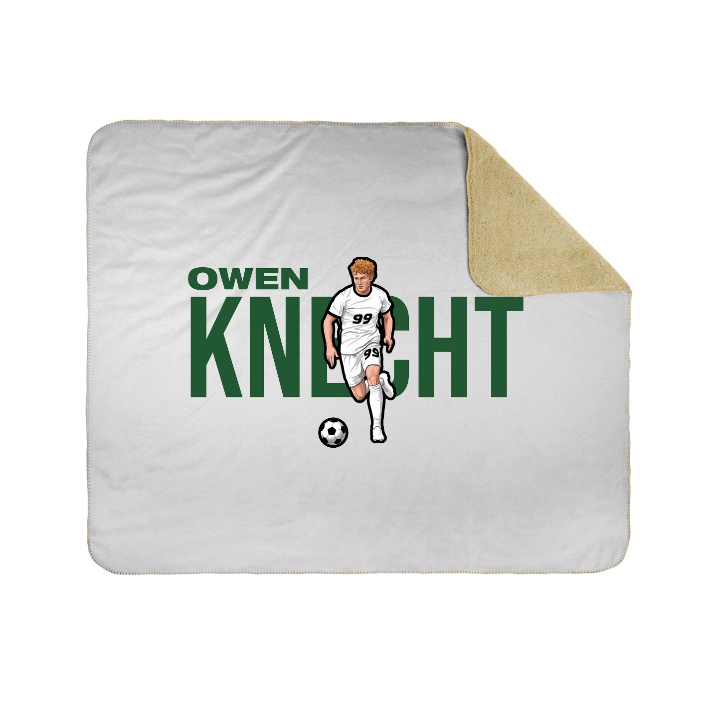 Throw Blanket — Player Name in White