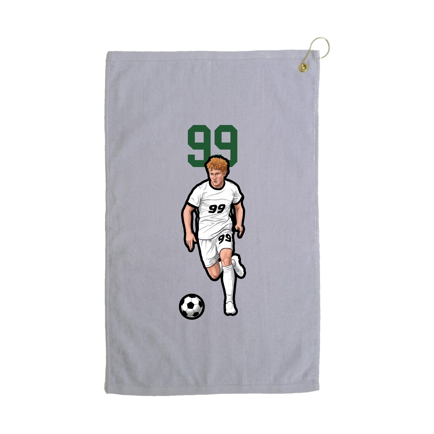 Golf Towel — Number Top in Grey