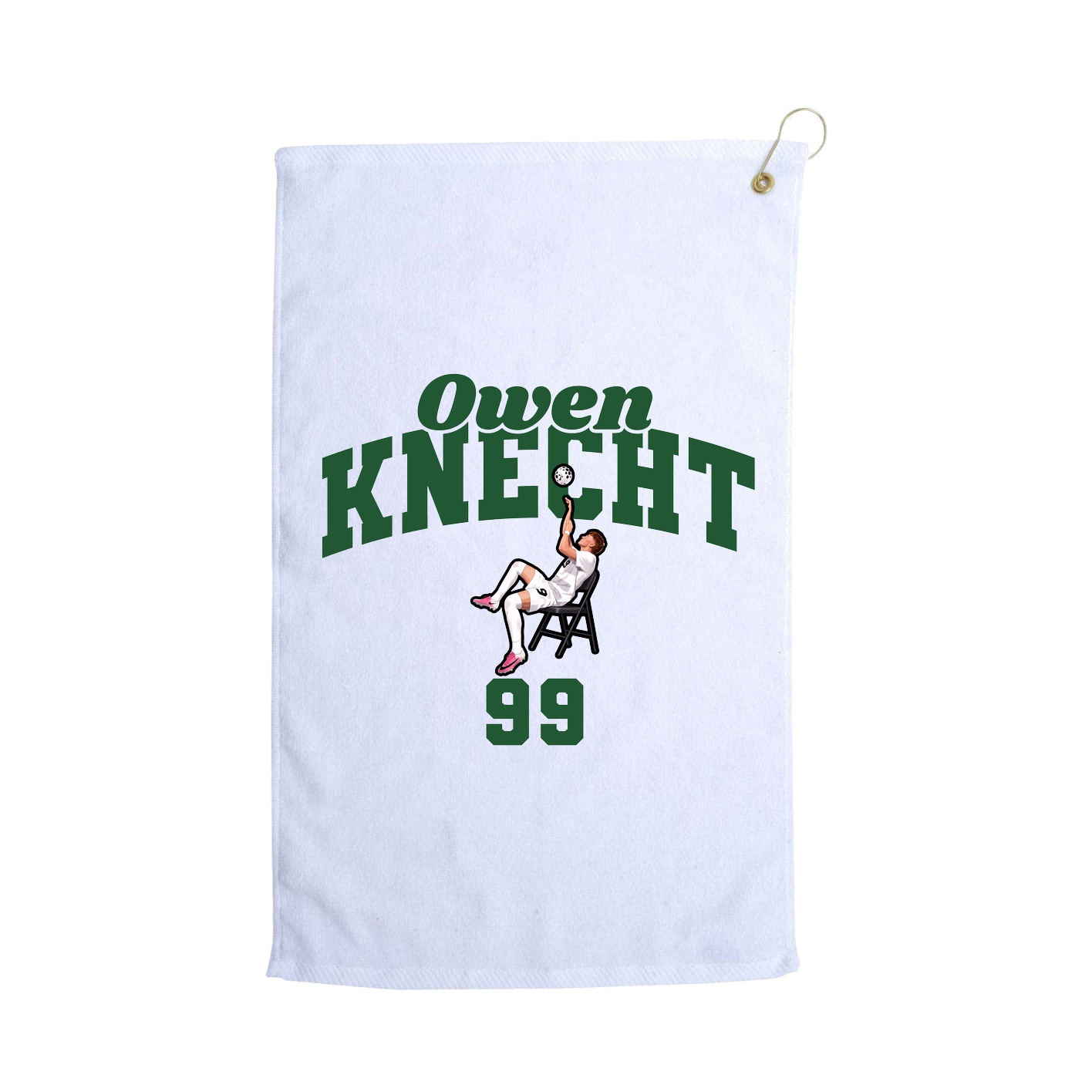 Golf Towel — Signature Arch in White