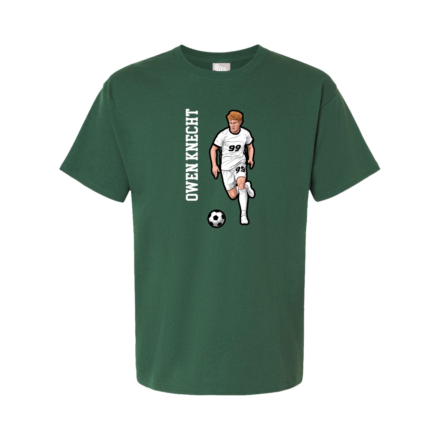 Tee — Name Vertical in Green