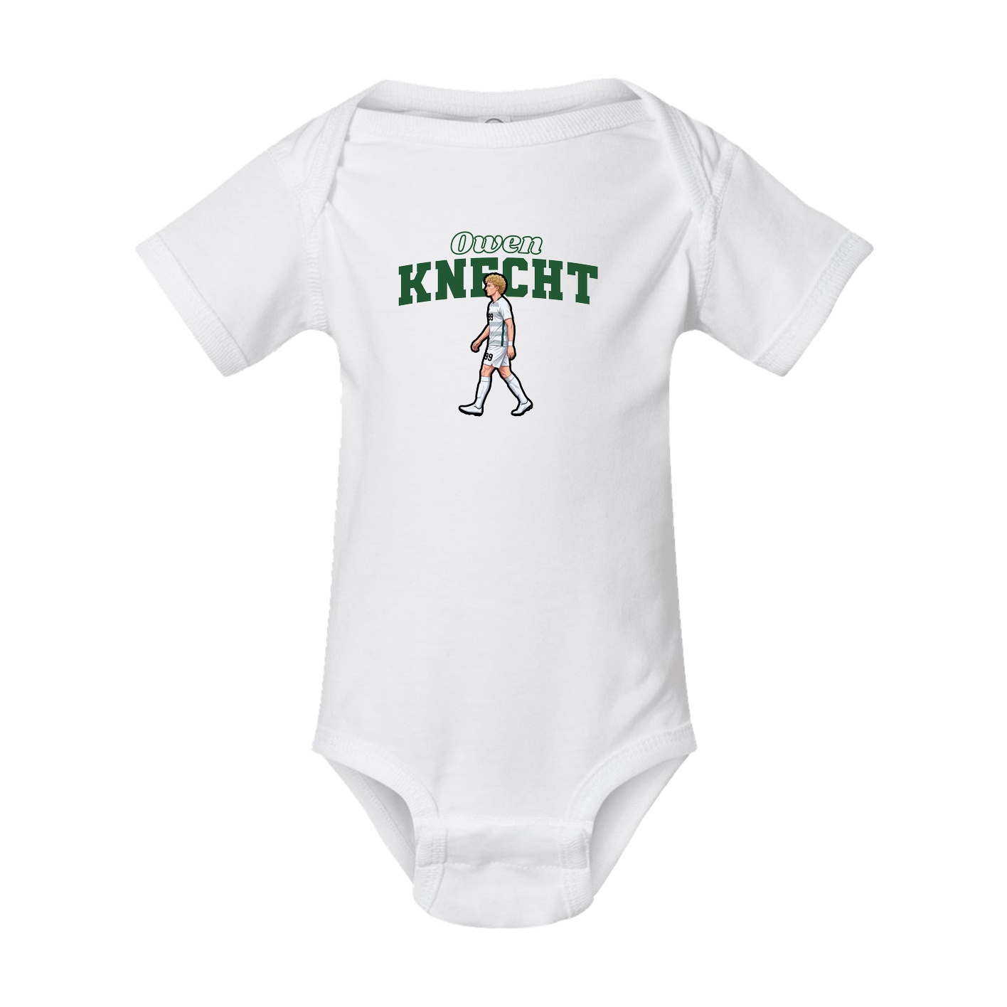 Baby Onesie — Name Arch in White