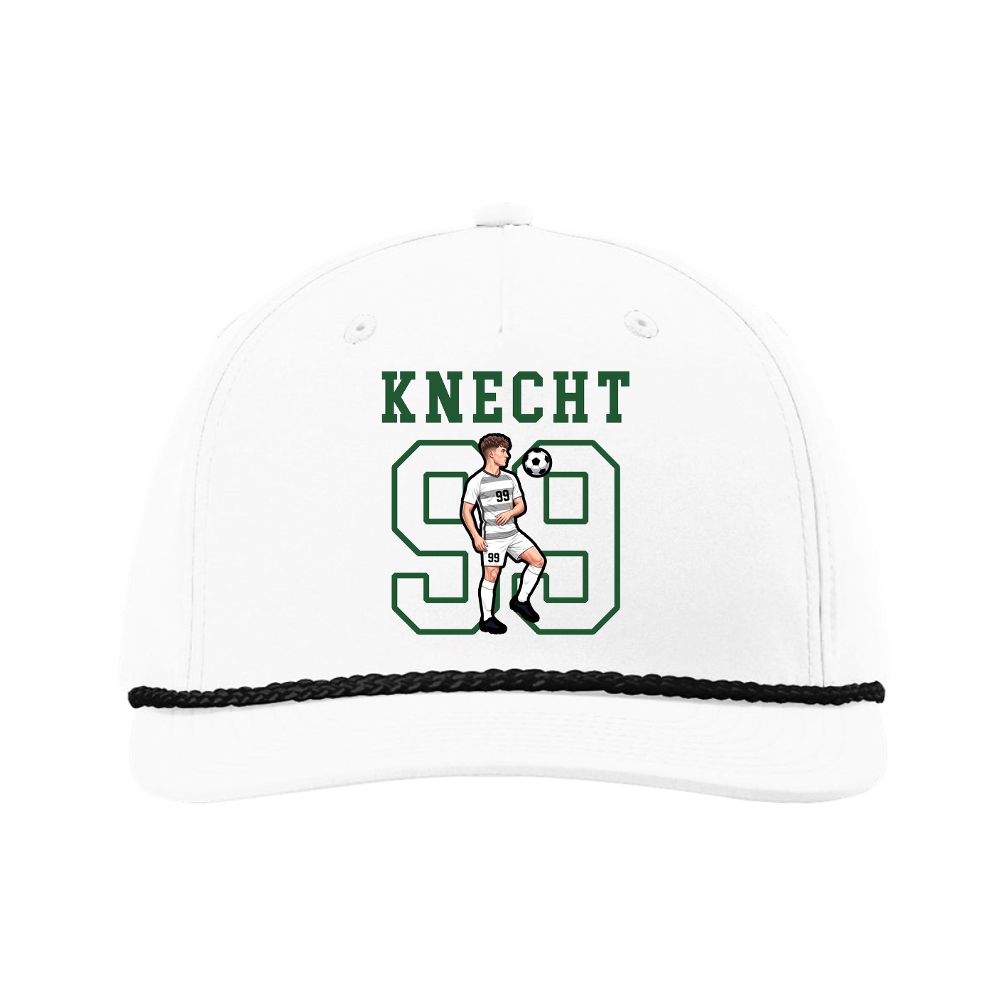 Five-Panel Classic Rope Cap — Shirsey in White