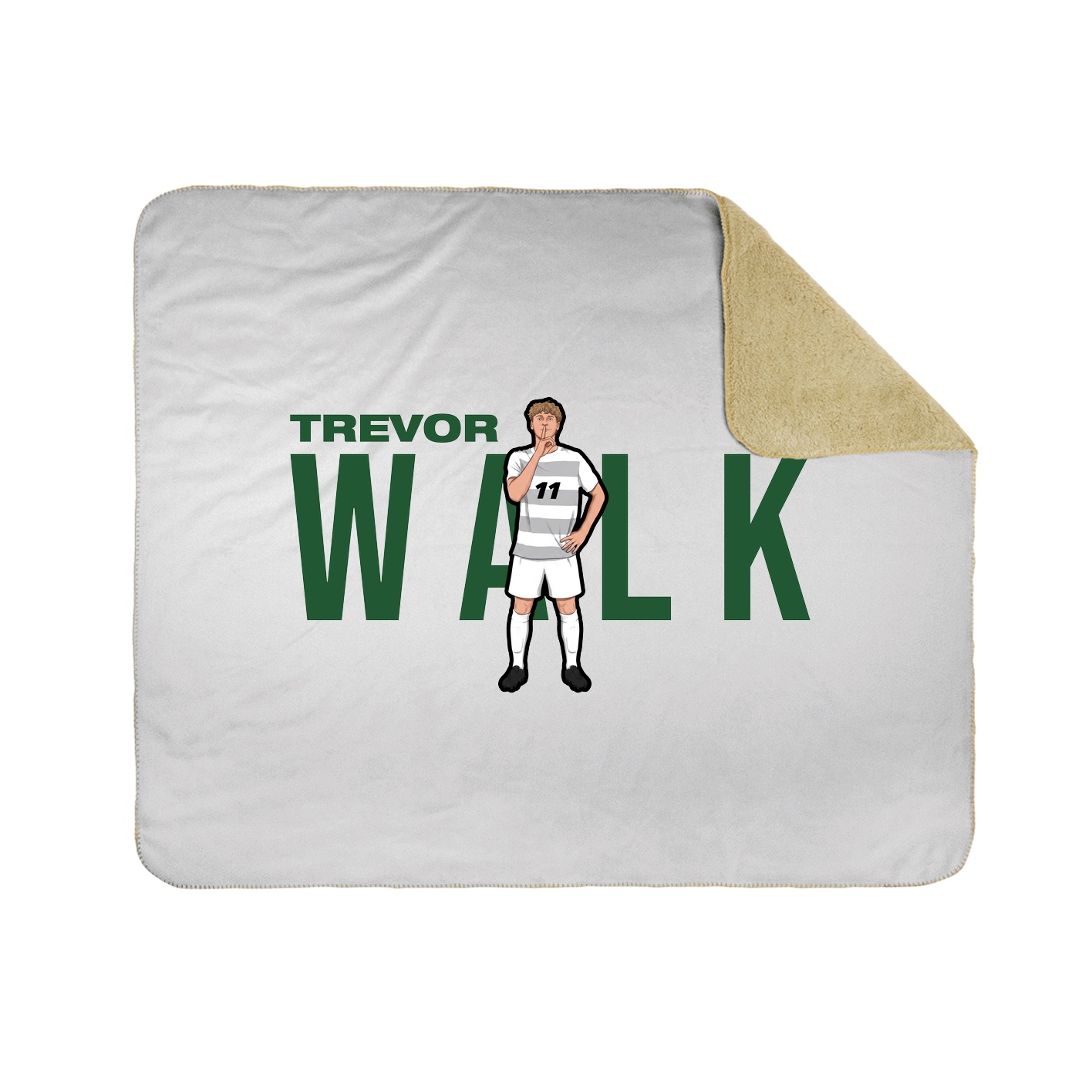 Throw Blanket — Player Name in White