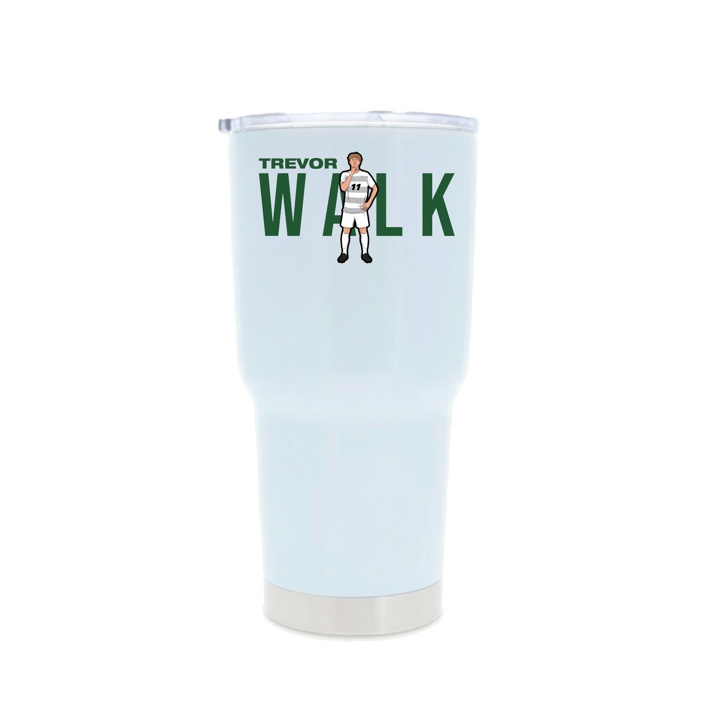 30oz Stainless Steel Tumbler — Player Name in White