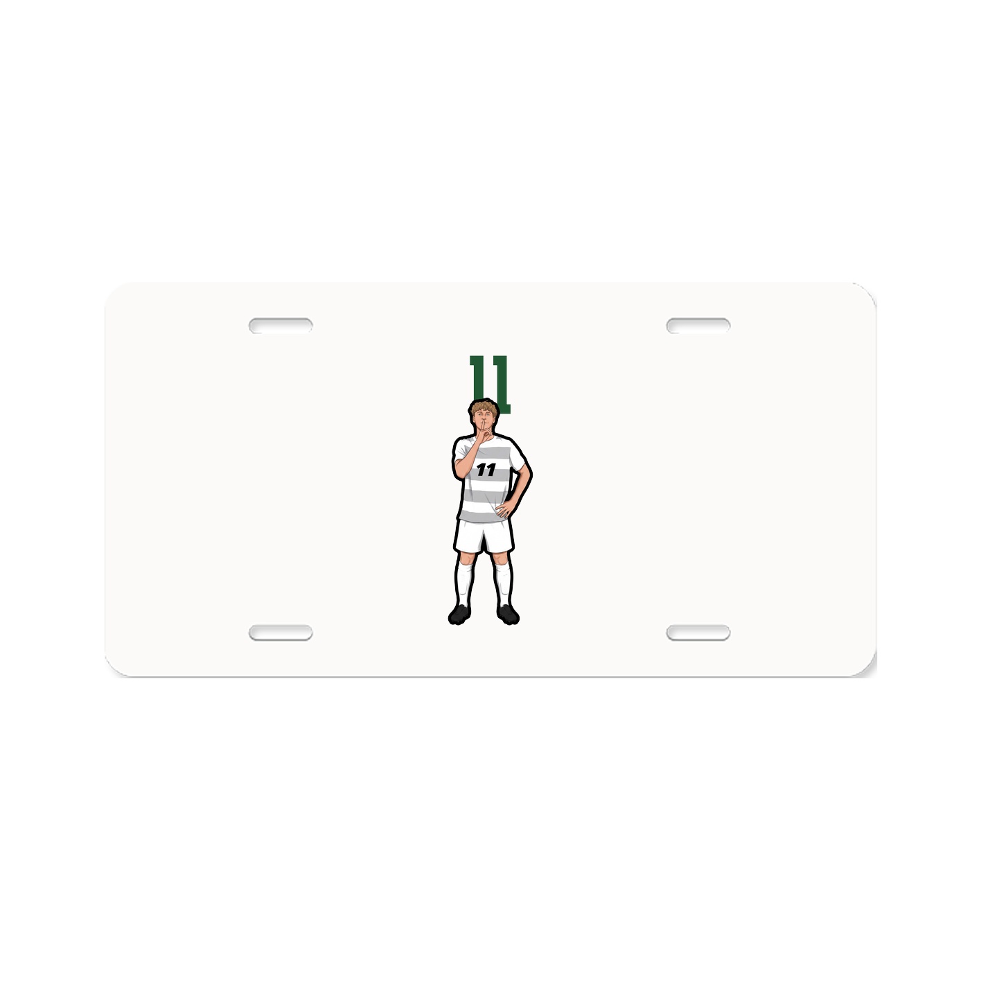 License Plate — Number Top in Classic