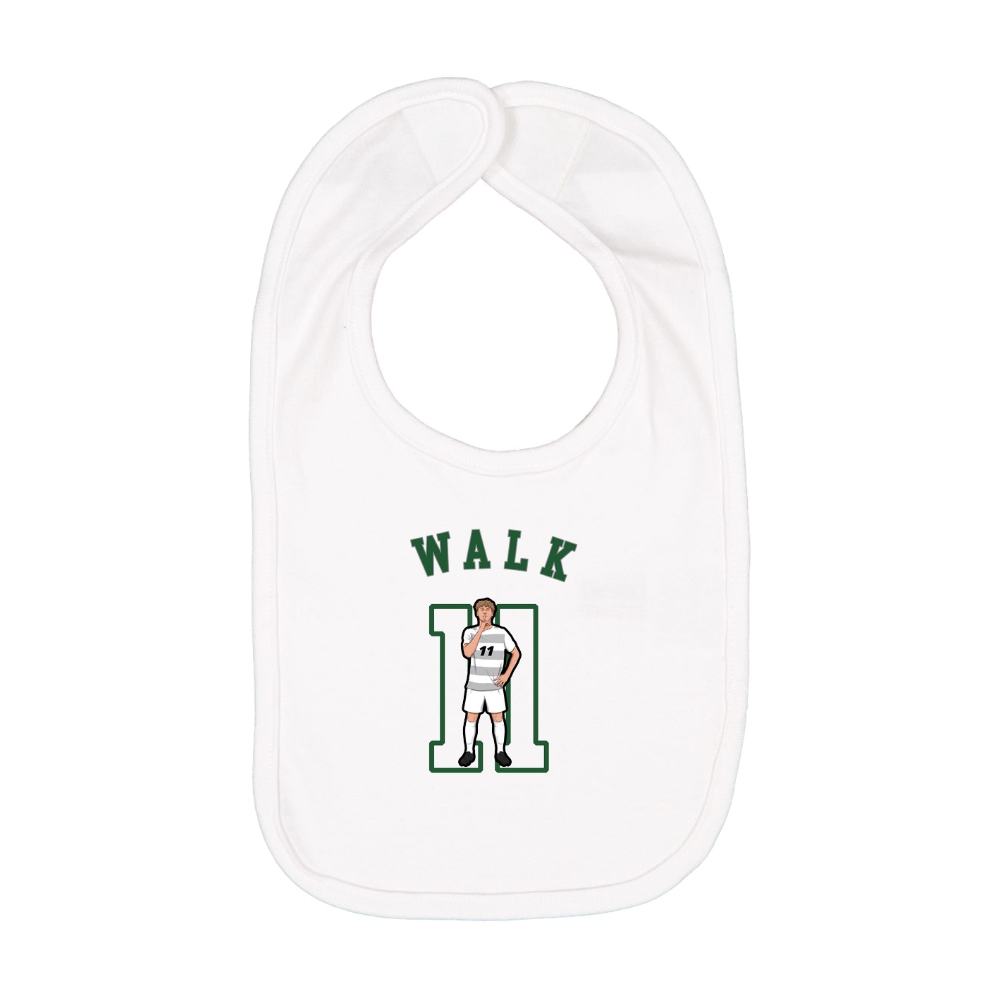 Infant Bib — Shirsey Arch in White