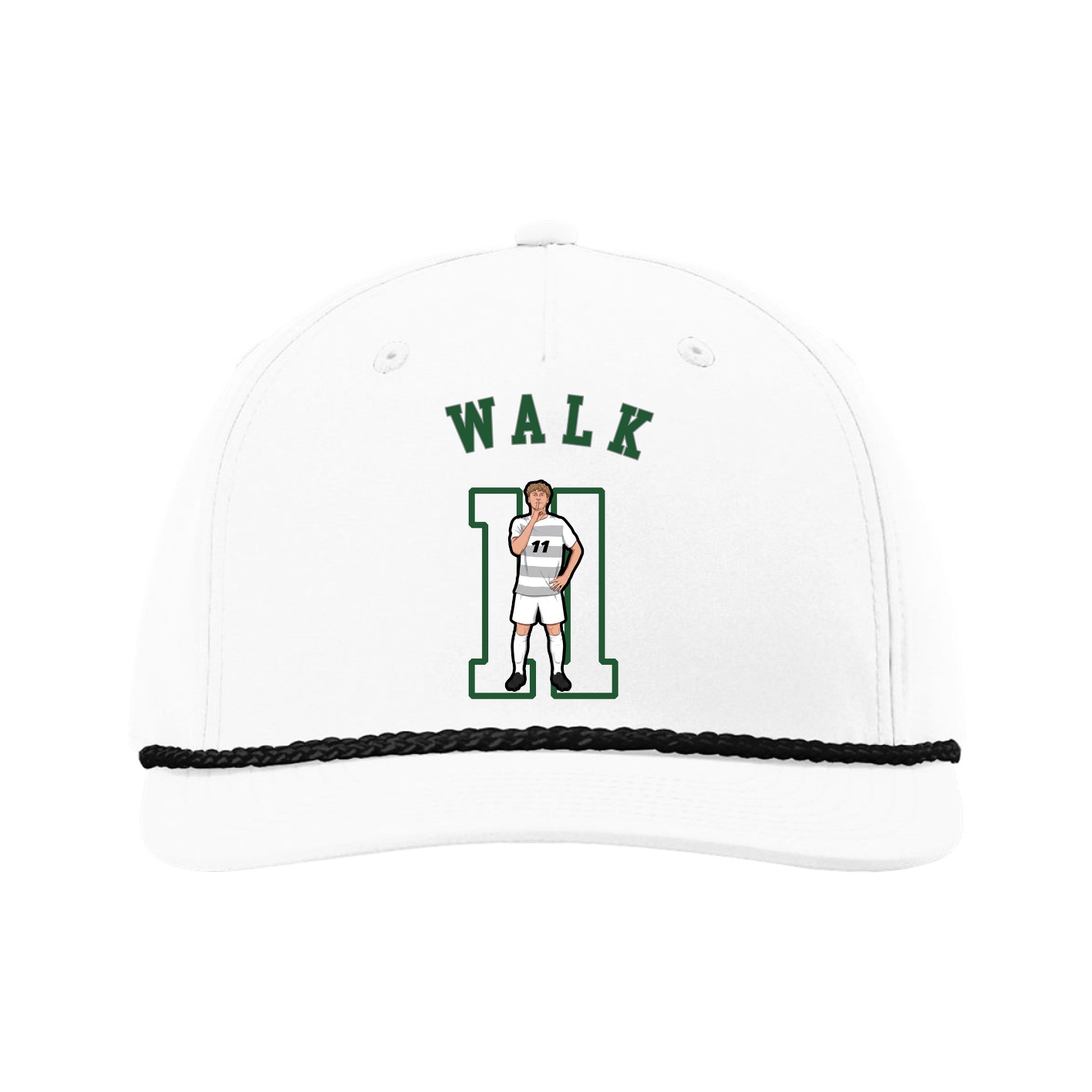 Five-Panel Classic Rope Cap — Shirsey Arch in White