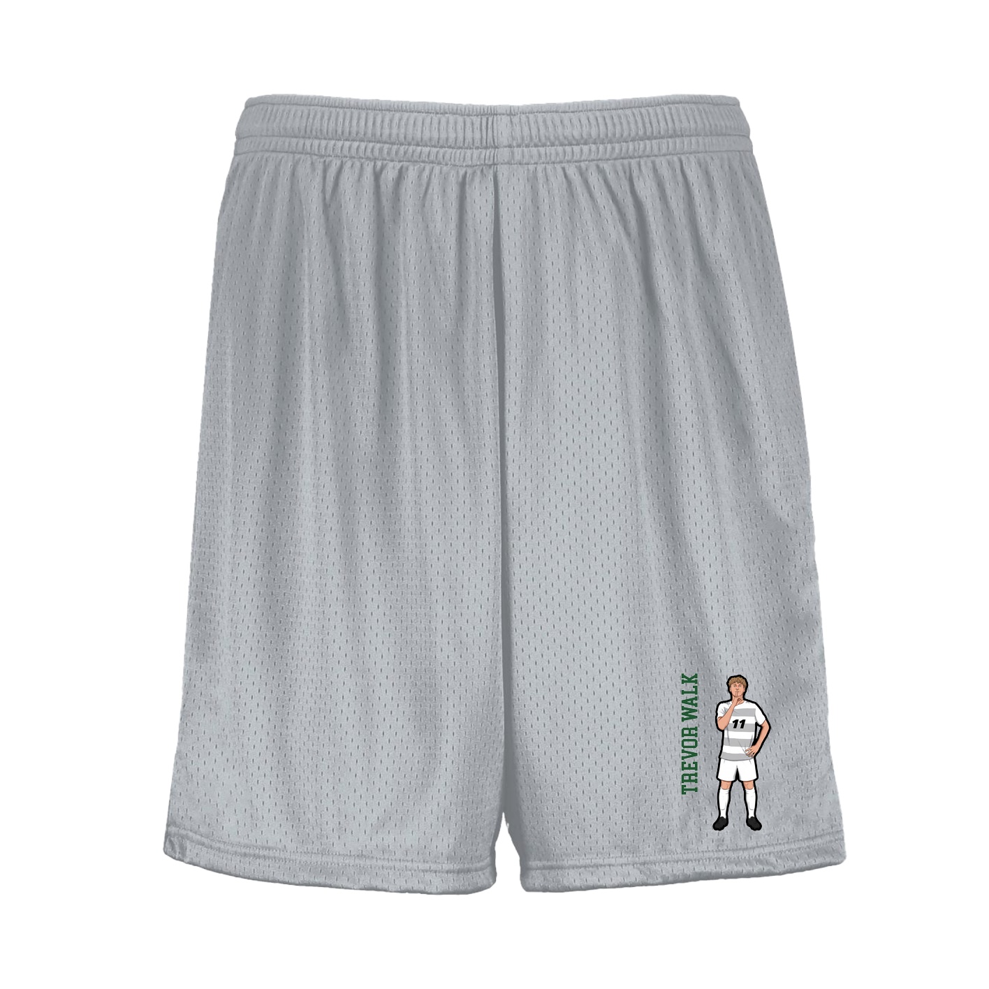 Shorts — Name Vertical in Silver