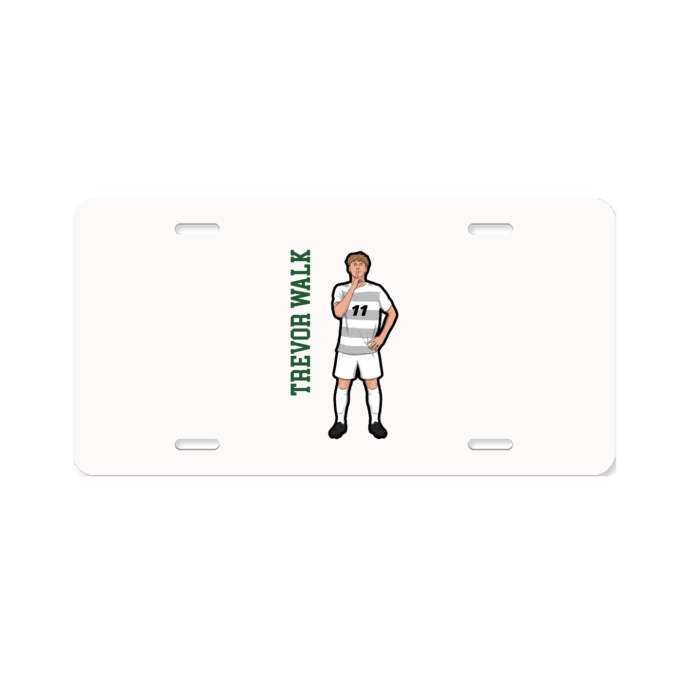 License Plate — Name Vertical in Classic