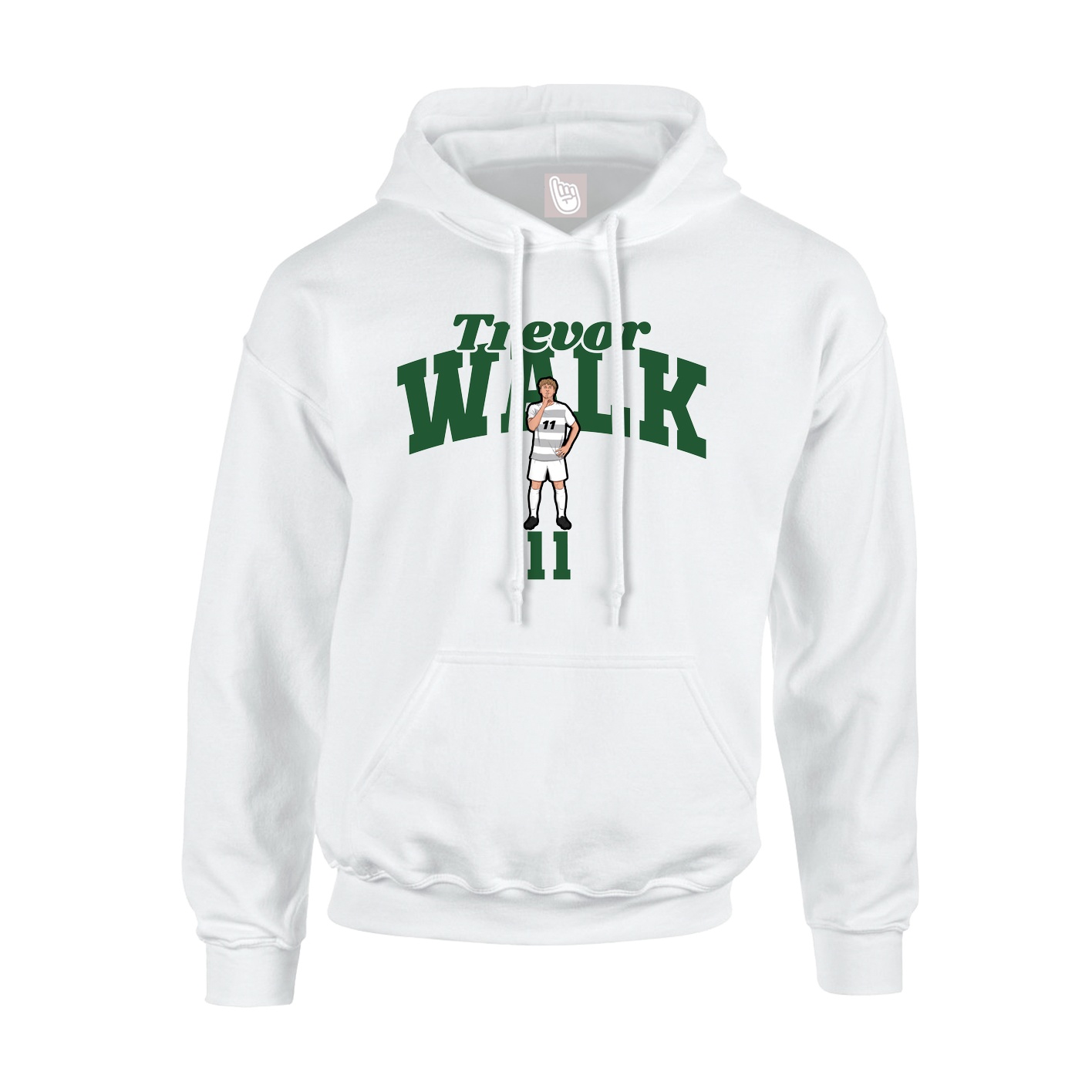 Youth Hoodie — Signature Arch in White