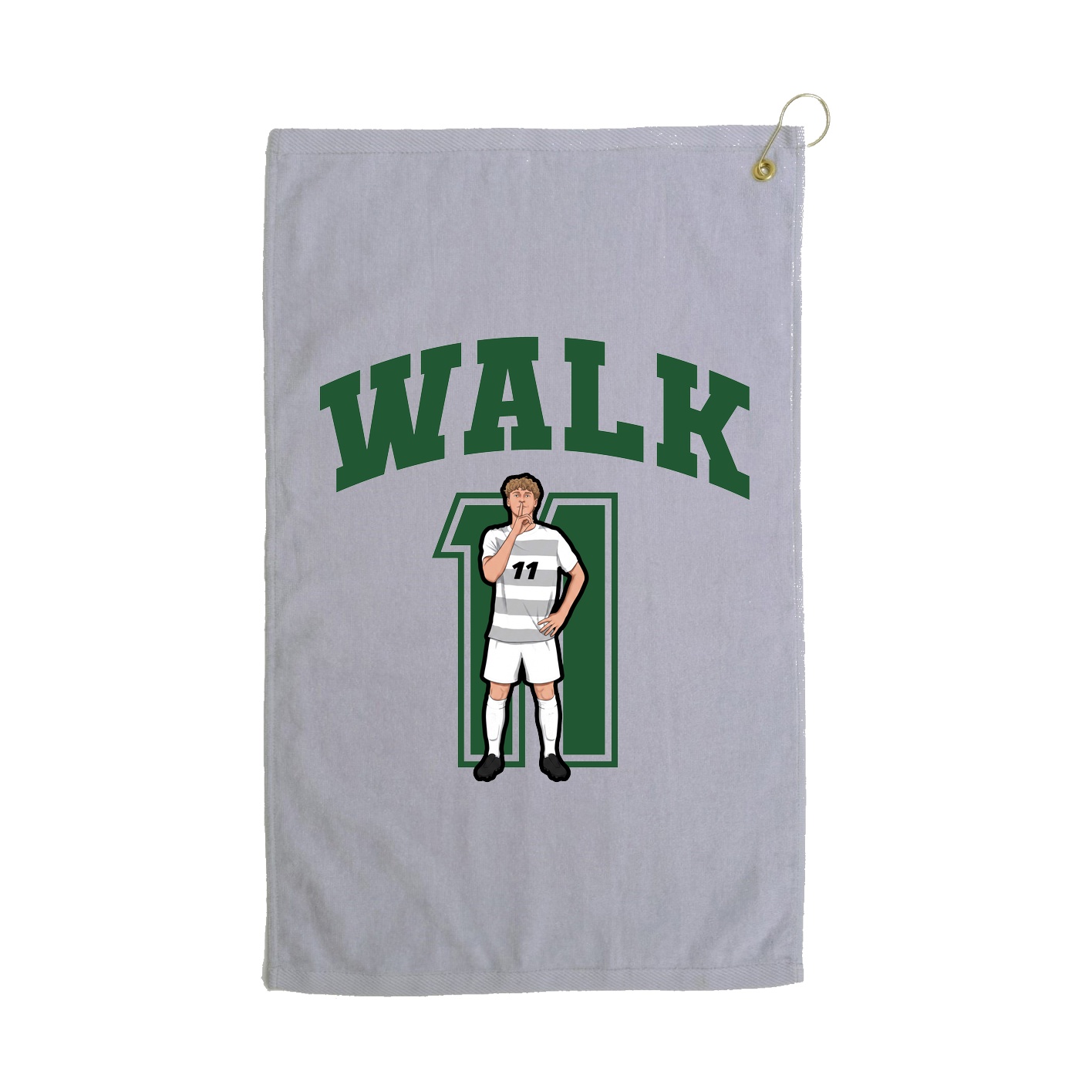 Golf Towel — Number in Grey