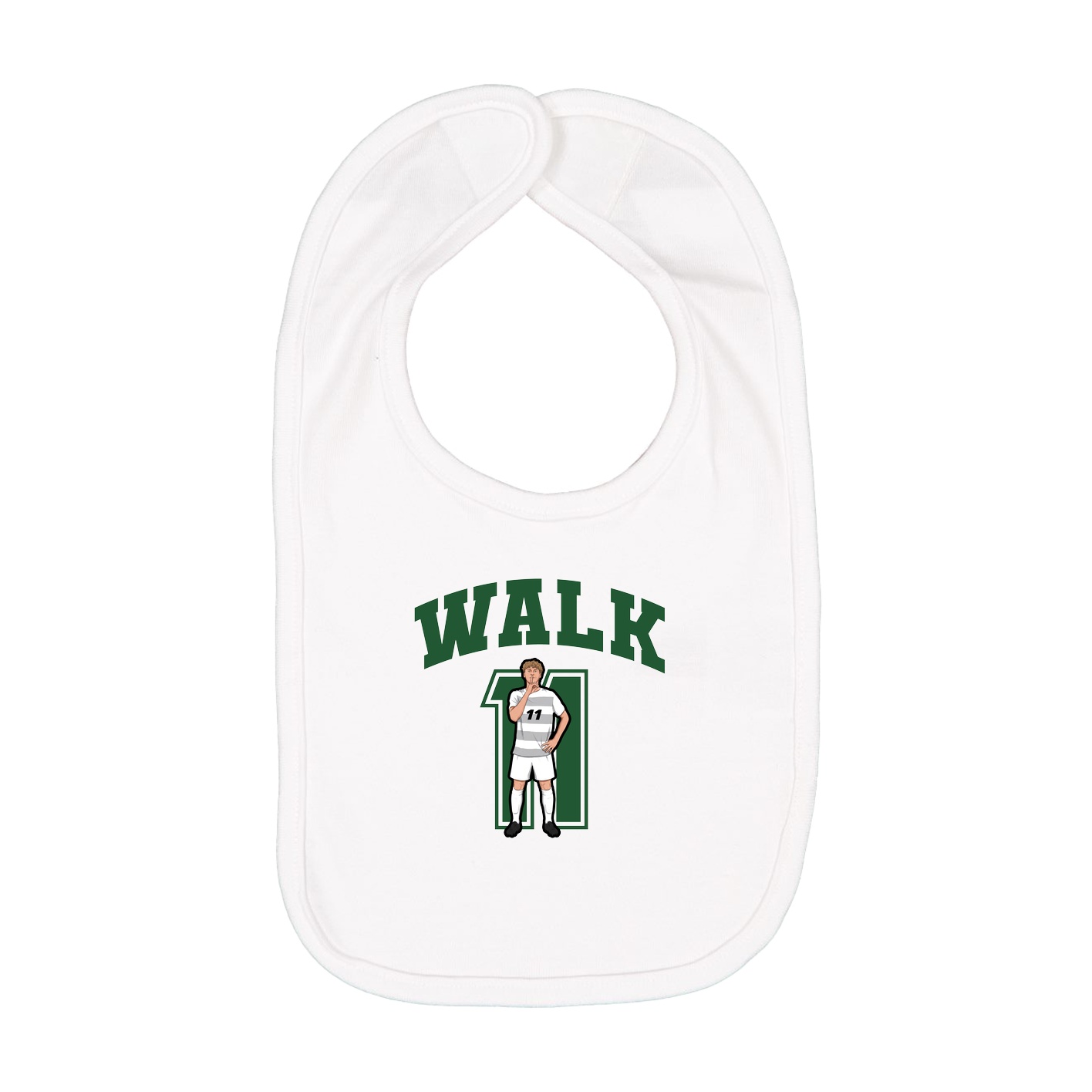 Infant Bib — Number in White