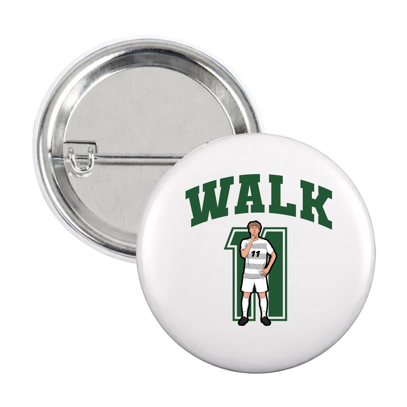 Game Day Button — Number in White
