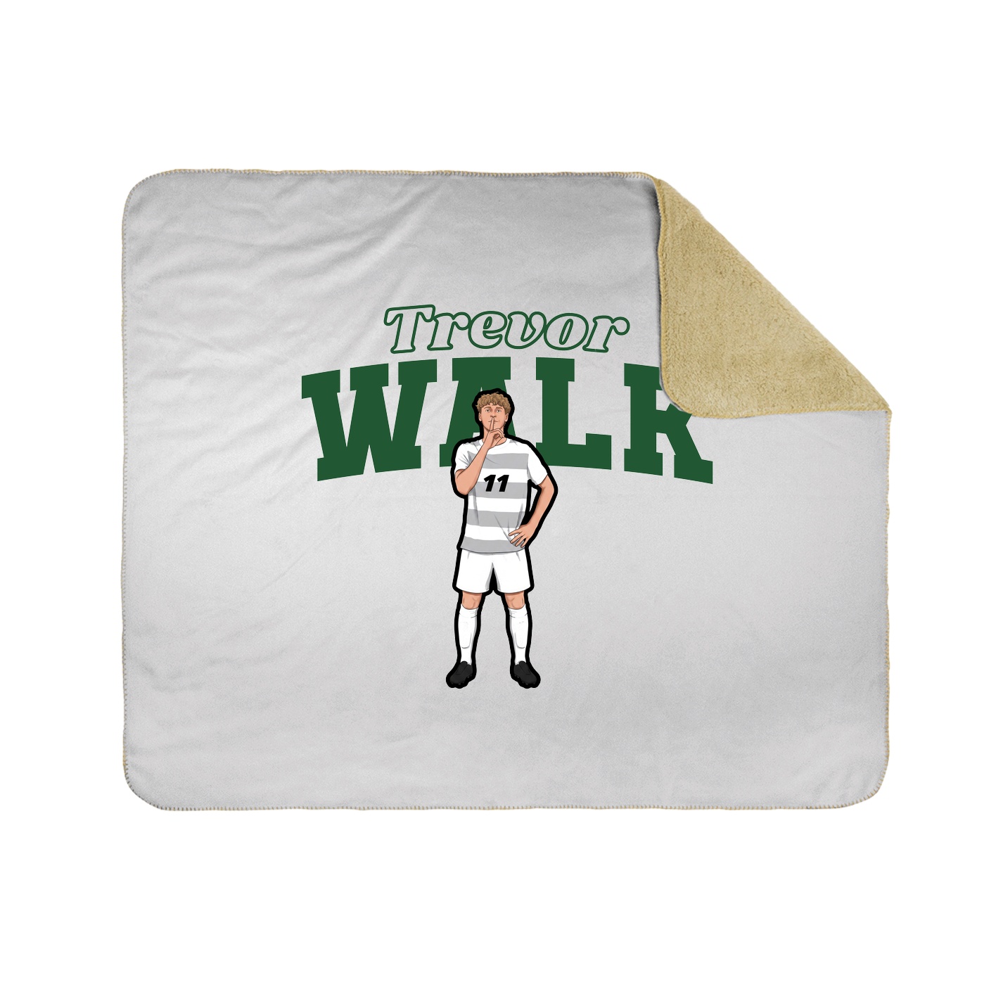 Throw Blanket — Name Arch in White