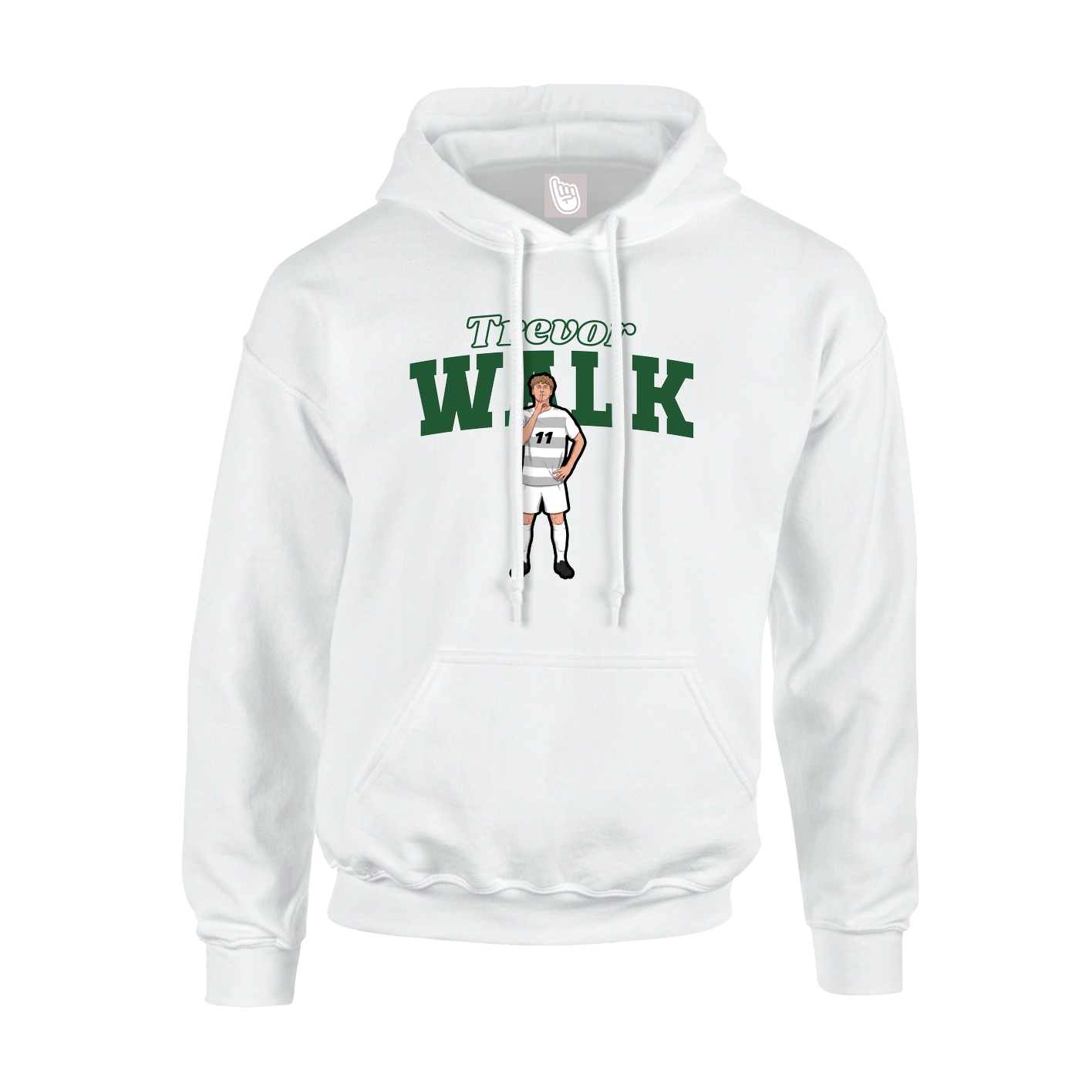 Hoodie — Name Arch in White