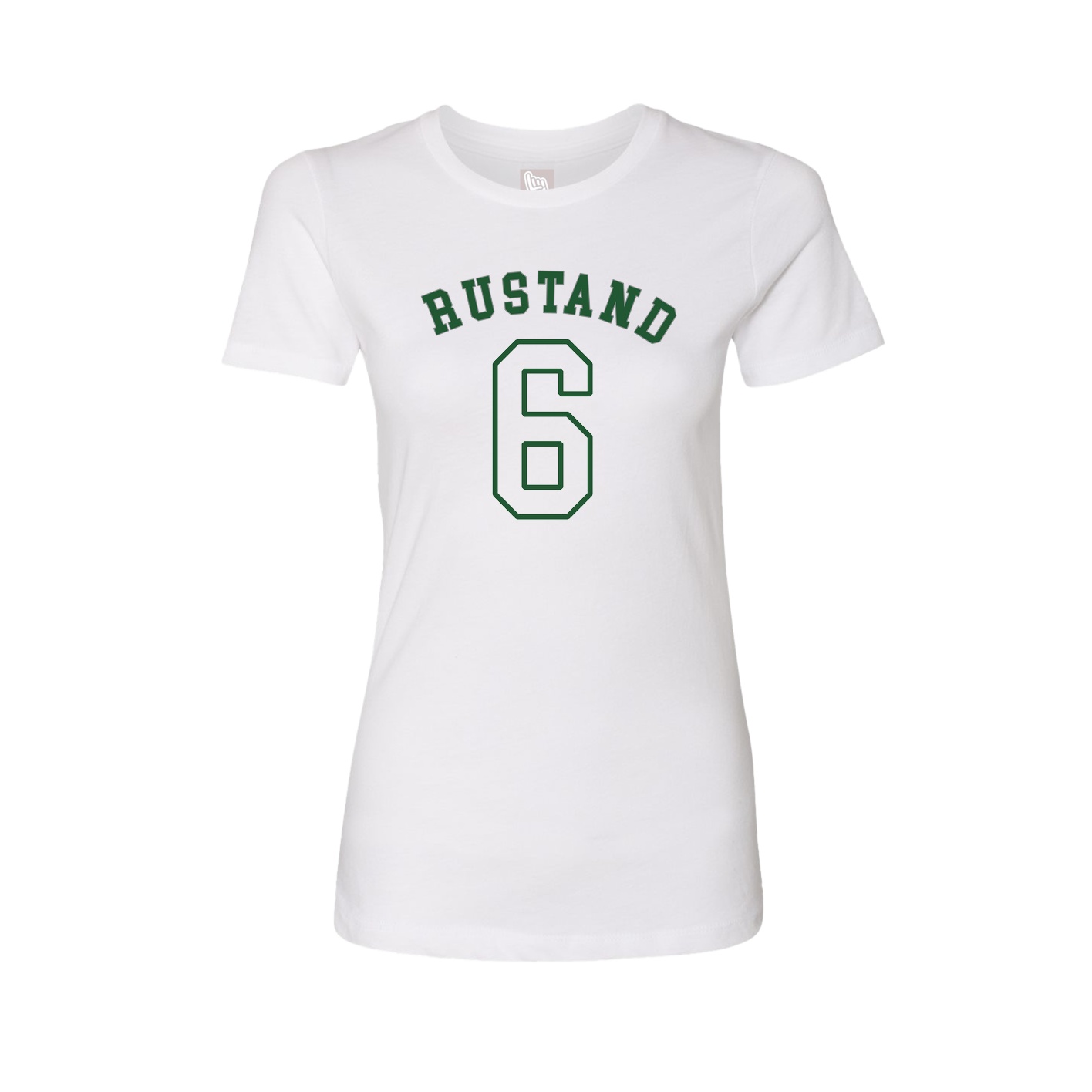 Fitted Women's Tee — Shirsey Arch in White