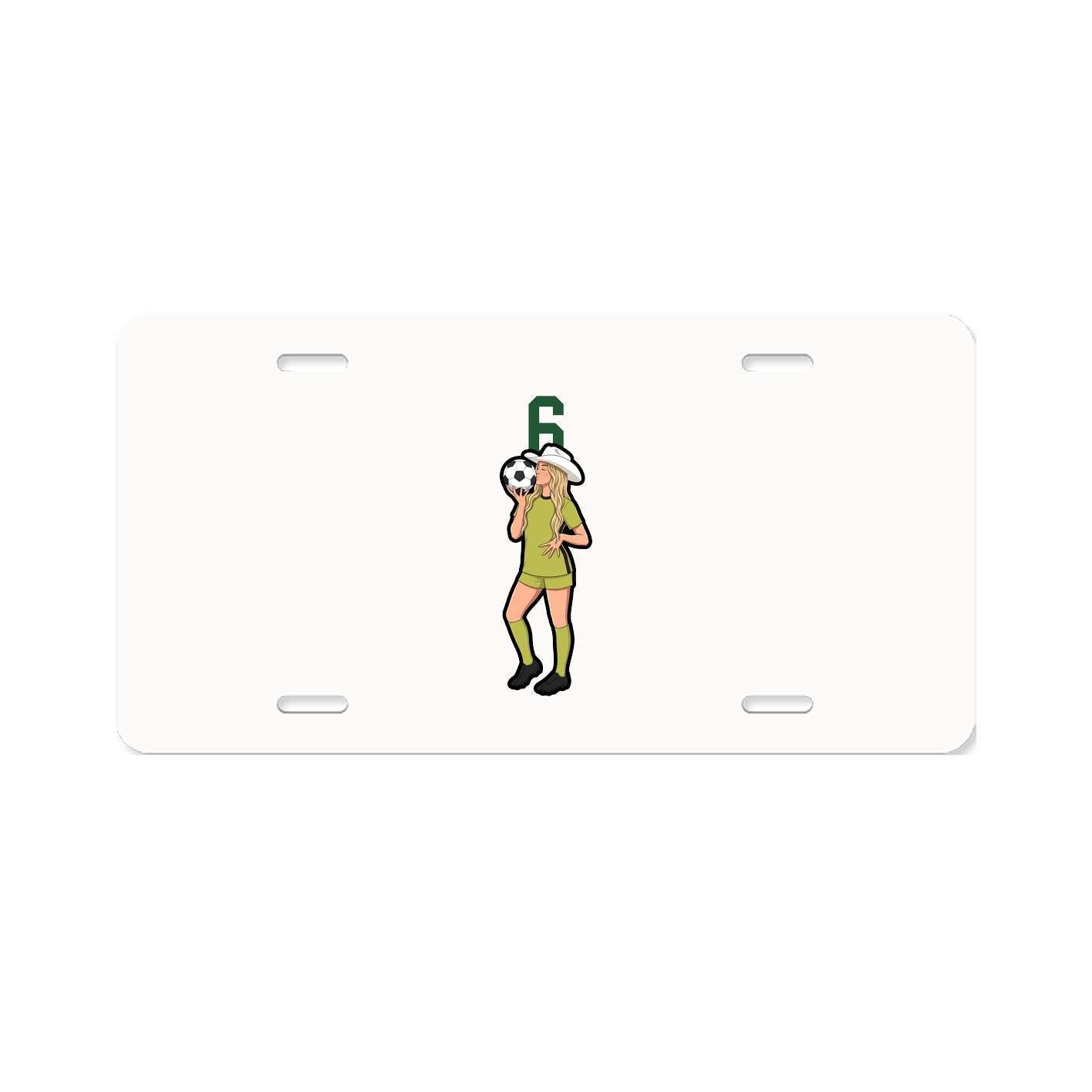 License Plate — Number Top in Classic