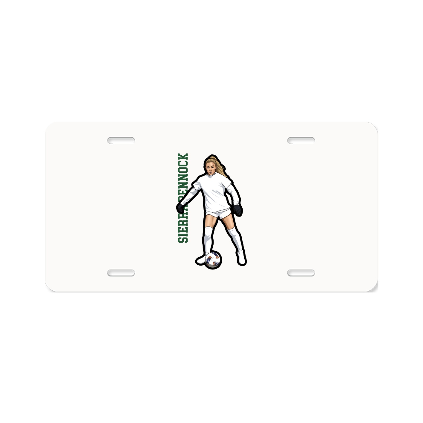 License Plate — Name Vertical in Classic