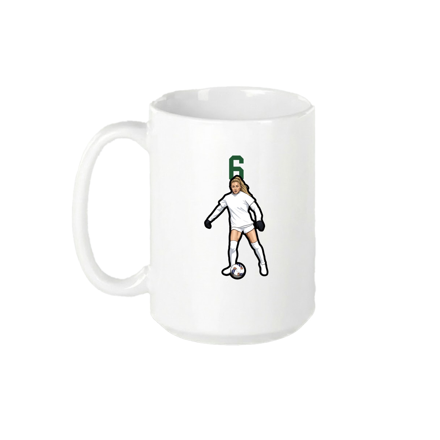 15oz Coffee Mug — Number Top in White