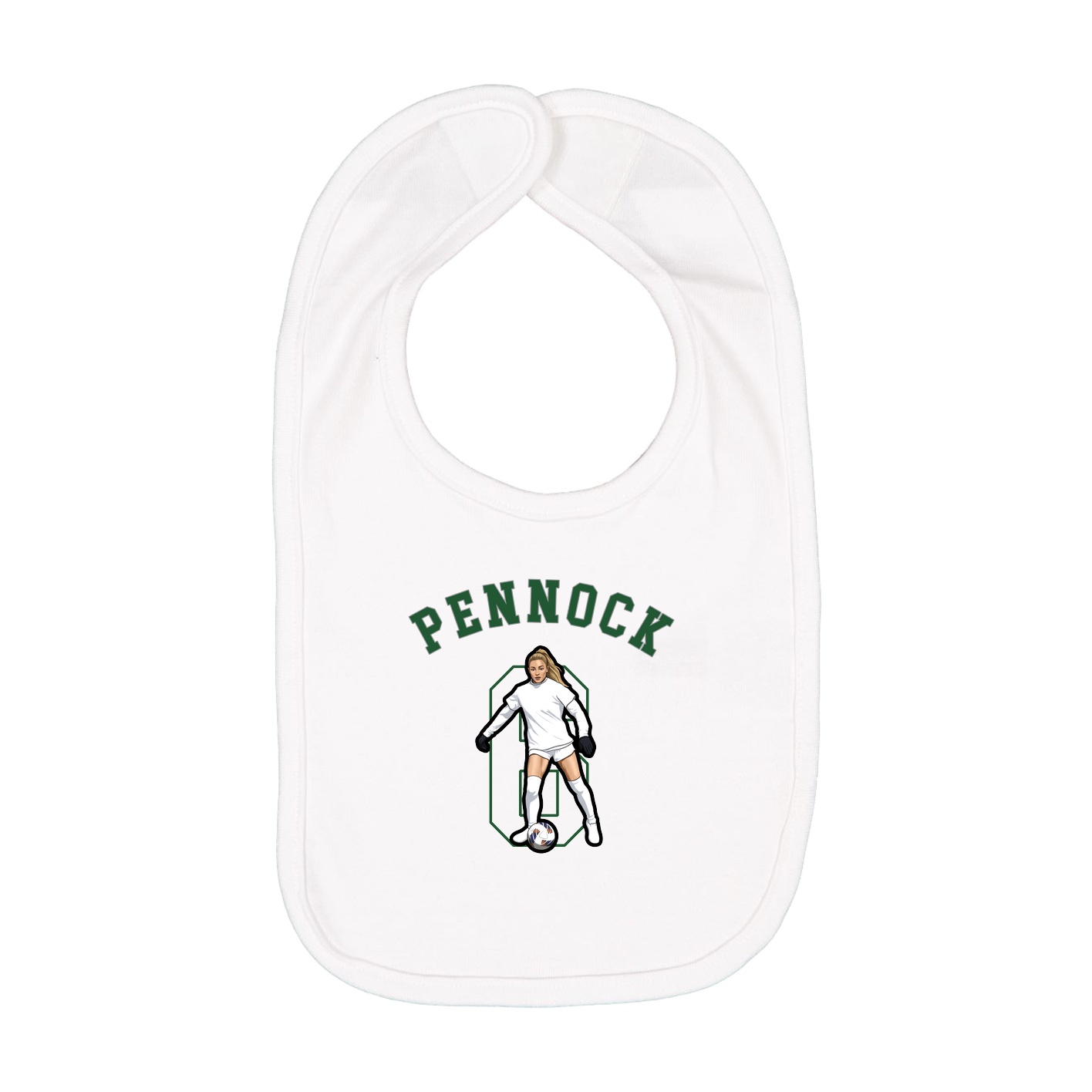 Infant Bib — Shirsey Arch in White