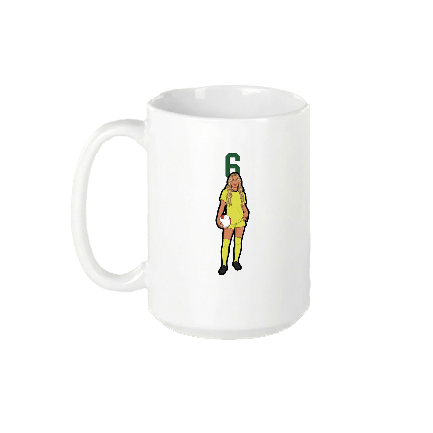 15oz Coffee Mug — Number Top in White