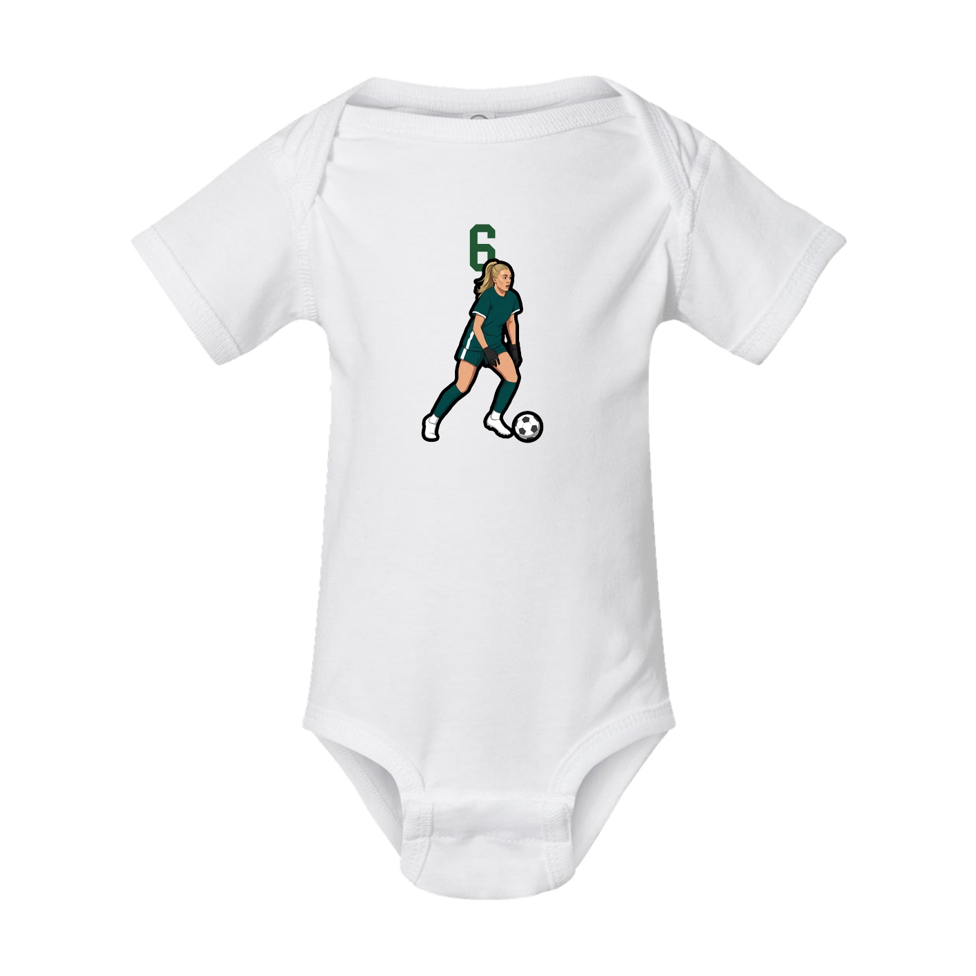 Baby Onesie — Number Top in White
