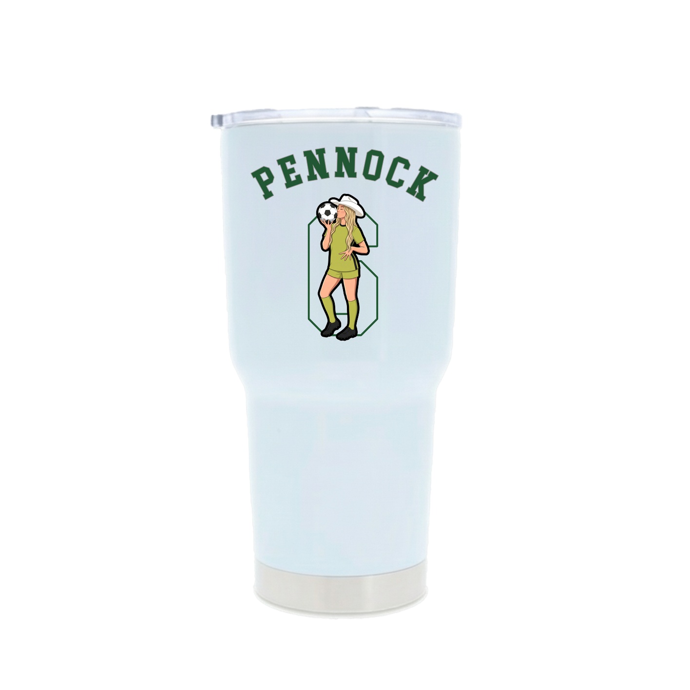 30oz Stainless Steel Tumbler — Shirsey Arch in White