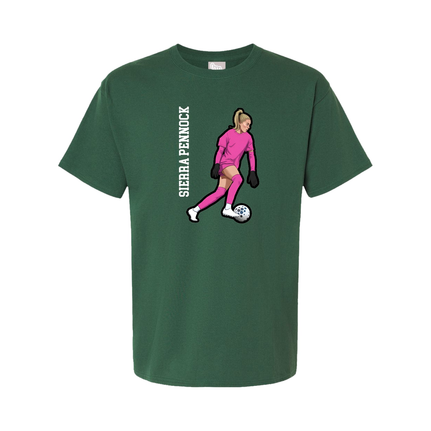 Tee — Name Vertical in Green