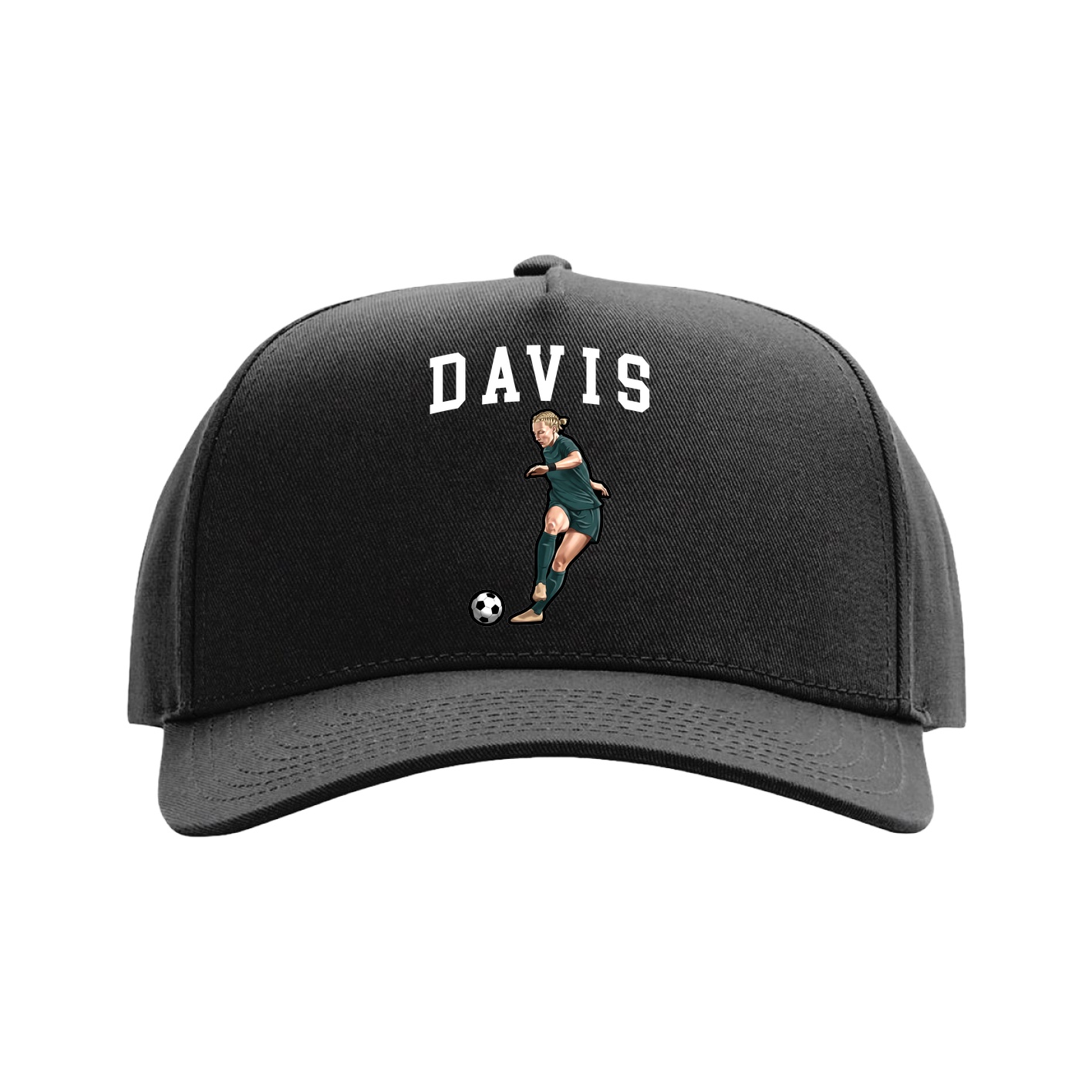 Full Fabric Five-Panel Champ Cap — Shirsey in Black