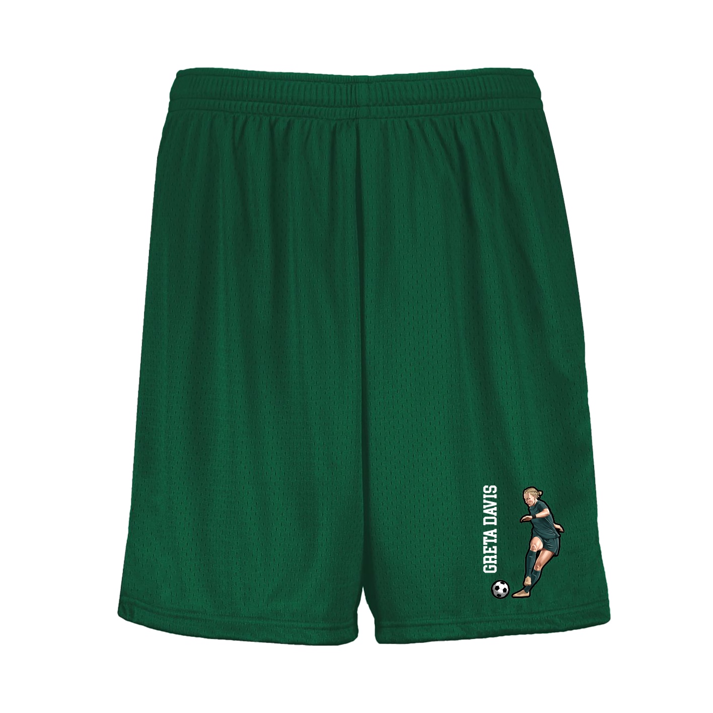 Shorts — Name Vertical in Green