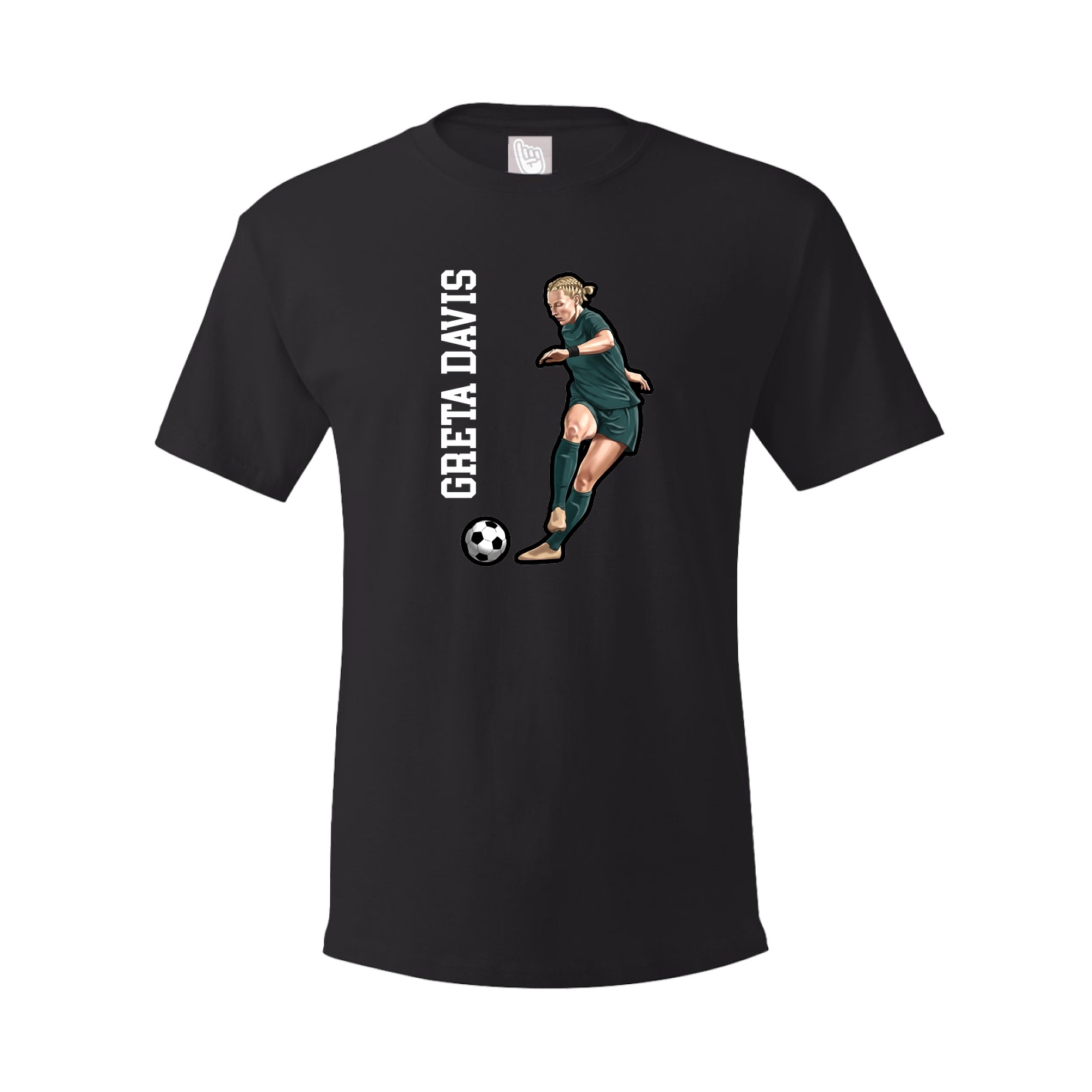Youth Tee — Name Vertical in Black