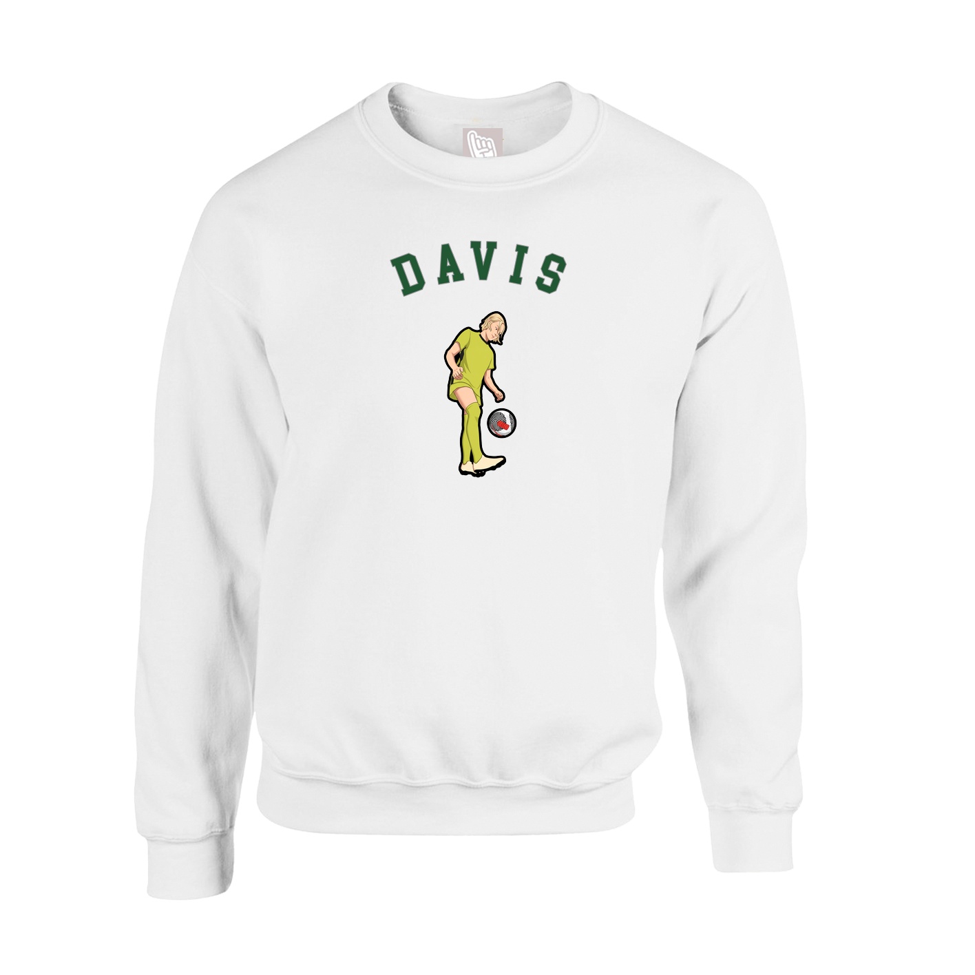 Fleece Crew — Shirsey Arch in White