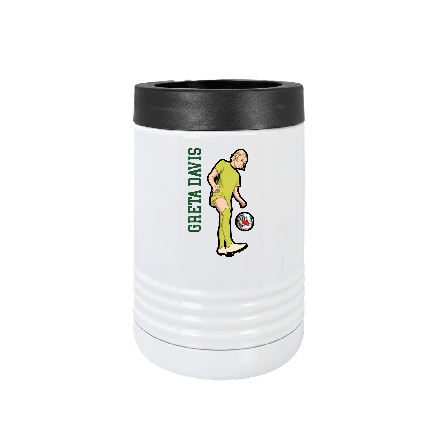 Beverage Holder — Name Vertical in White