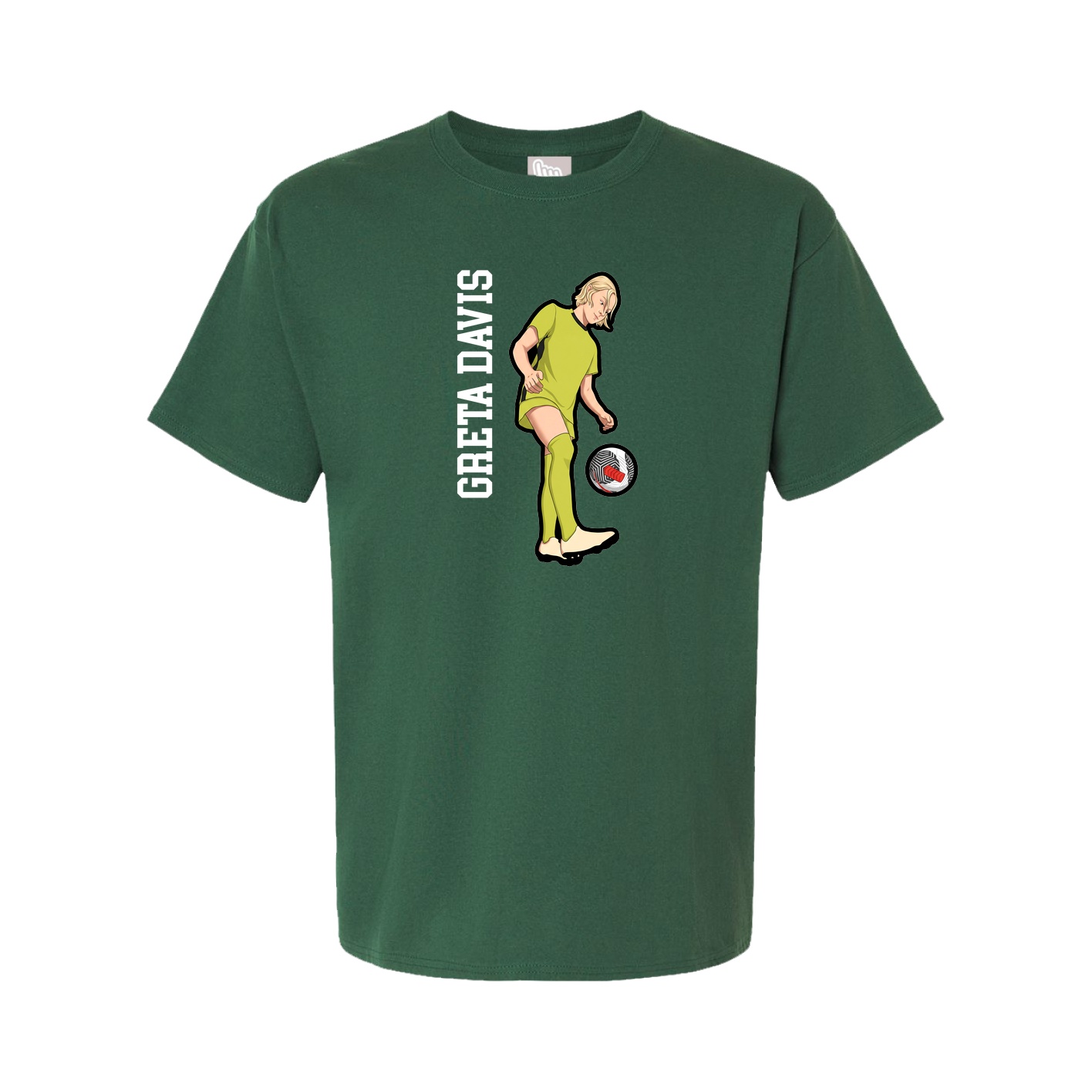 Youth Tee — Name Vertical in Green