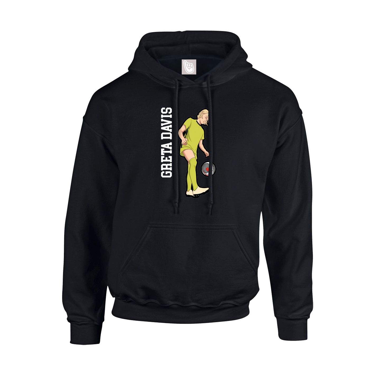 Hoodie — Name Vertical in Black