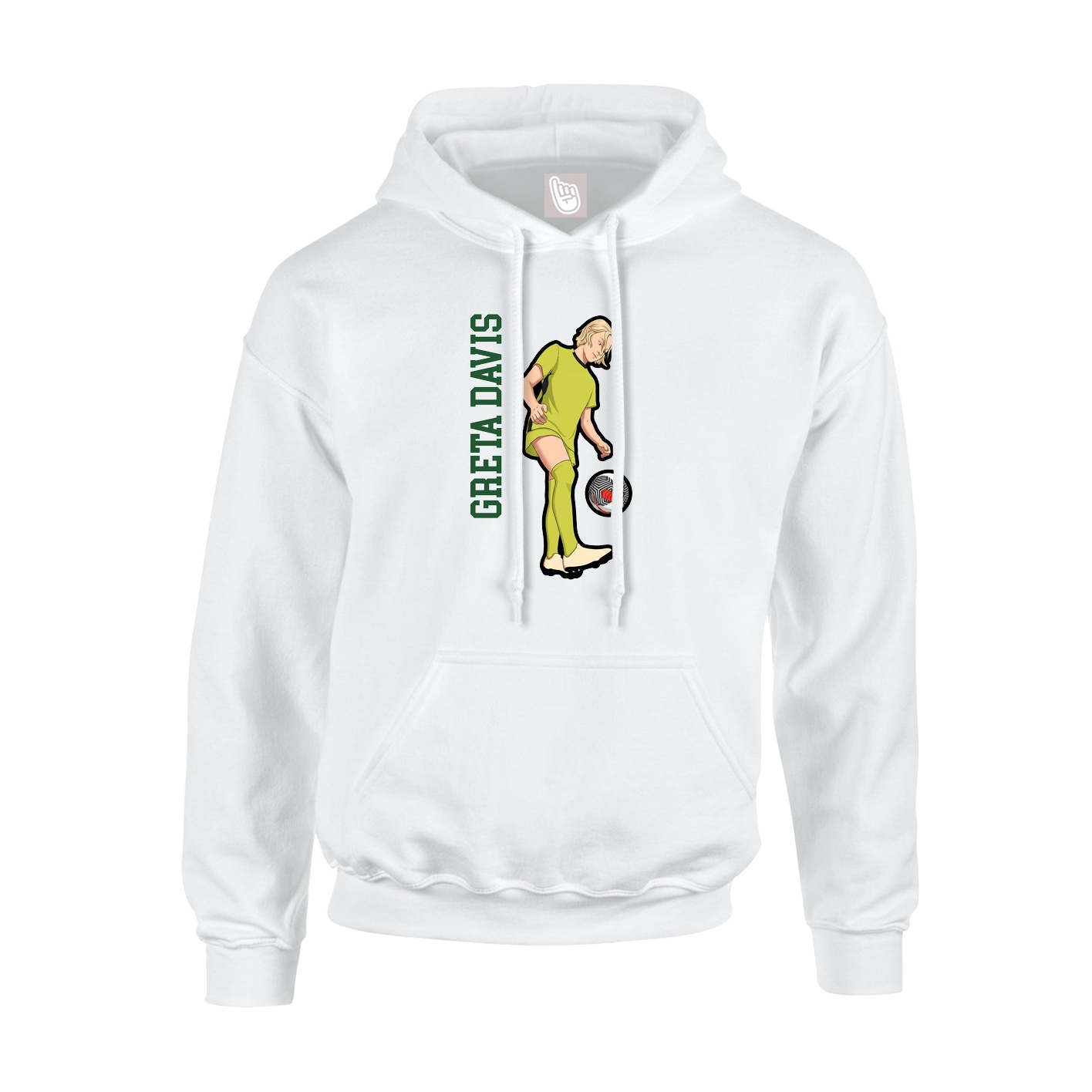 Hoodie — Name Vertical in White