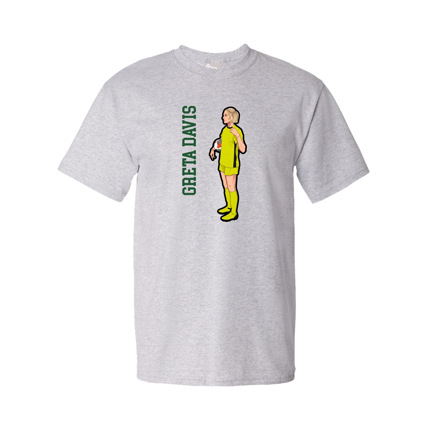 Tee — Name Vertical in Grey