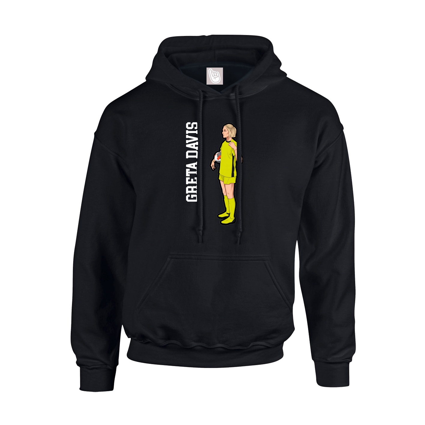 Hoodie — Name Vertical in Black