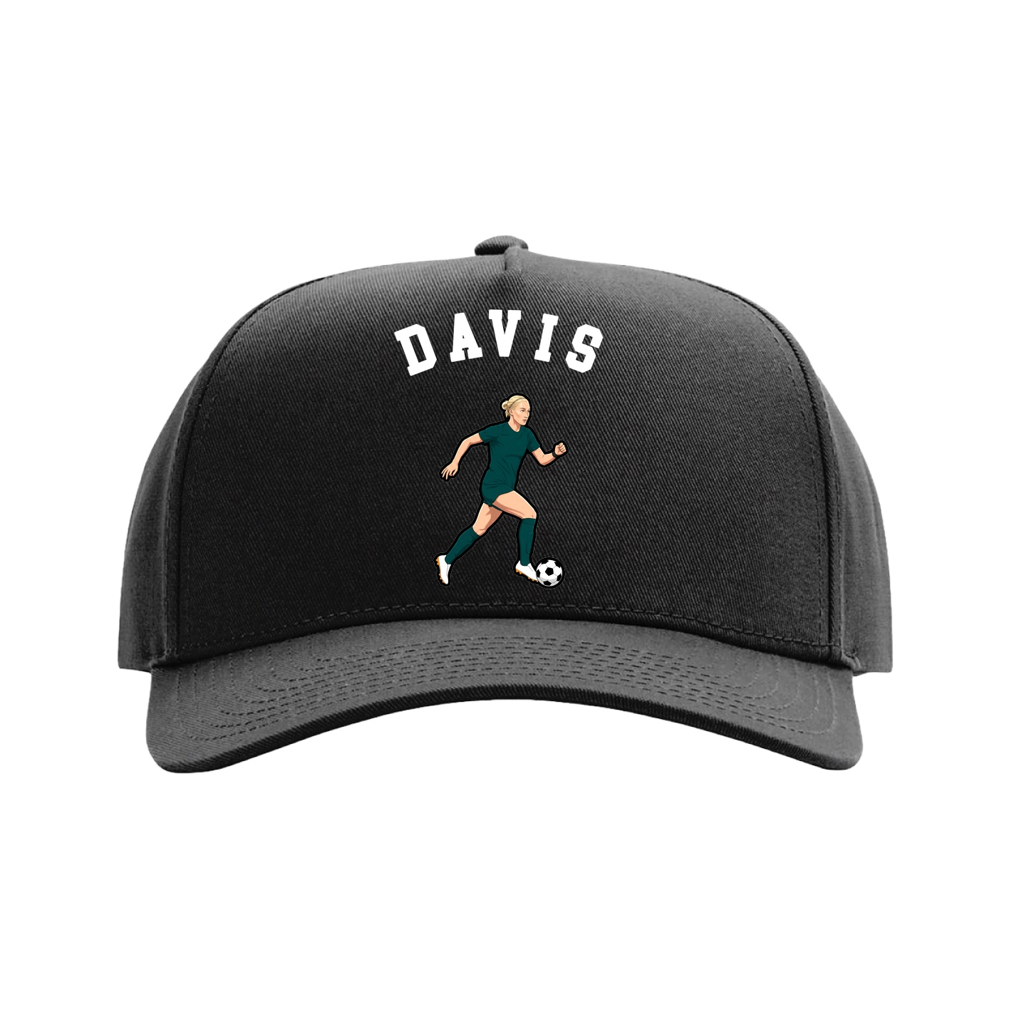 Full Fabric Five-Panel Champ Cap — Shirsey Arch in Black
