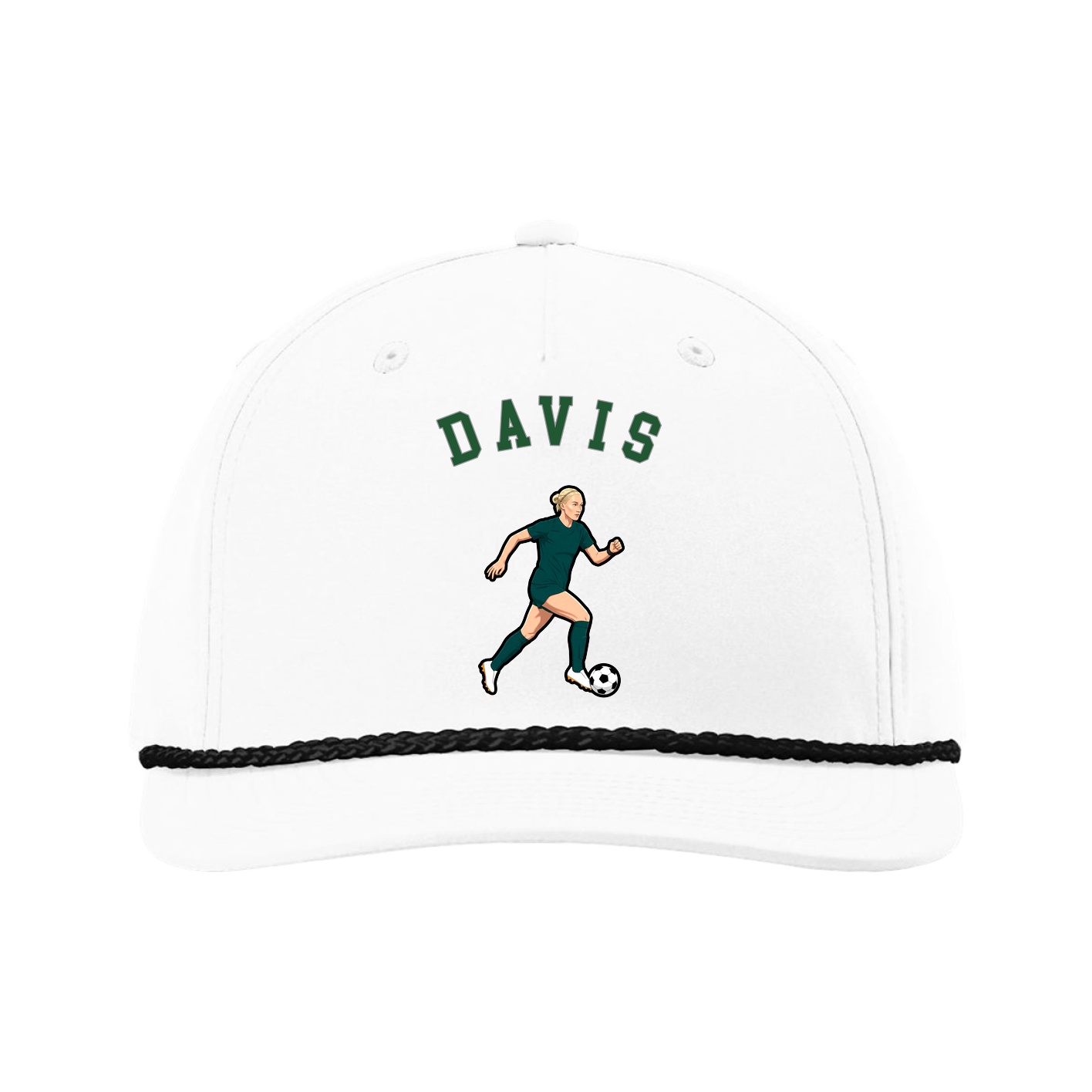 Five-Panel Classic Rope Cap — Shirsey Arch in White