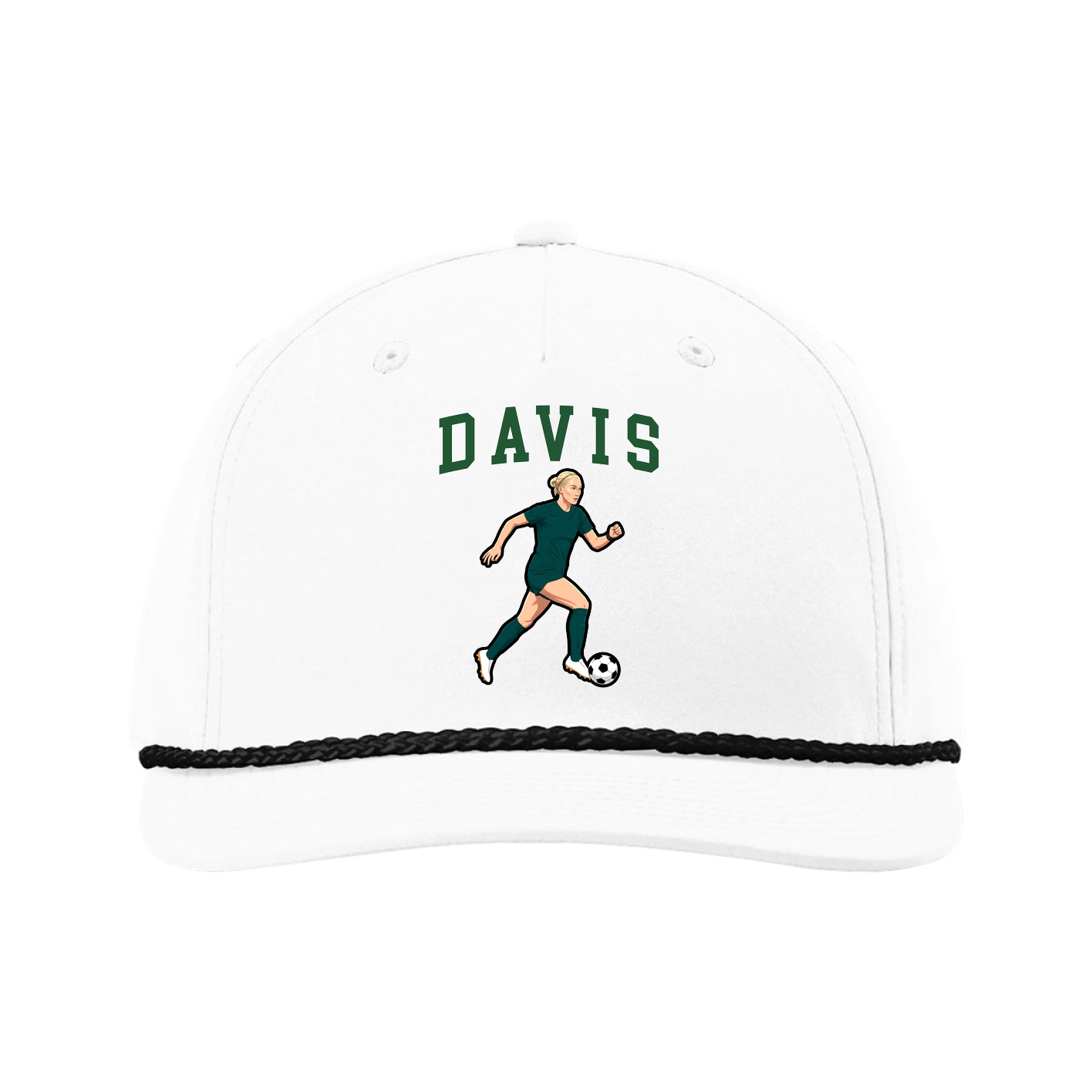 Five-Panel Classic Rope Cap — Shirsey in White