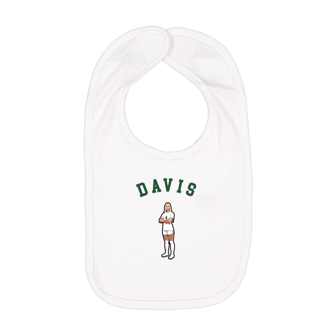 Infant Bib — Shirsey Arch in White