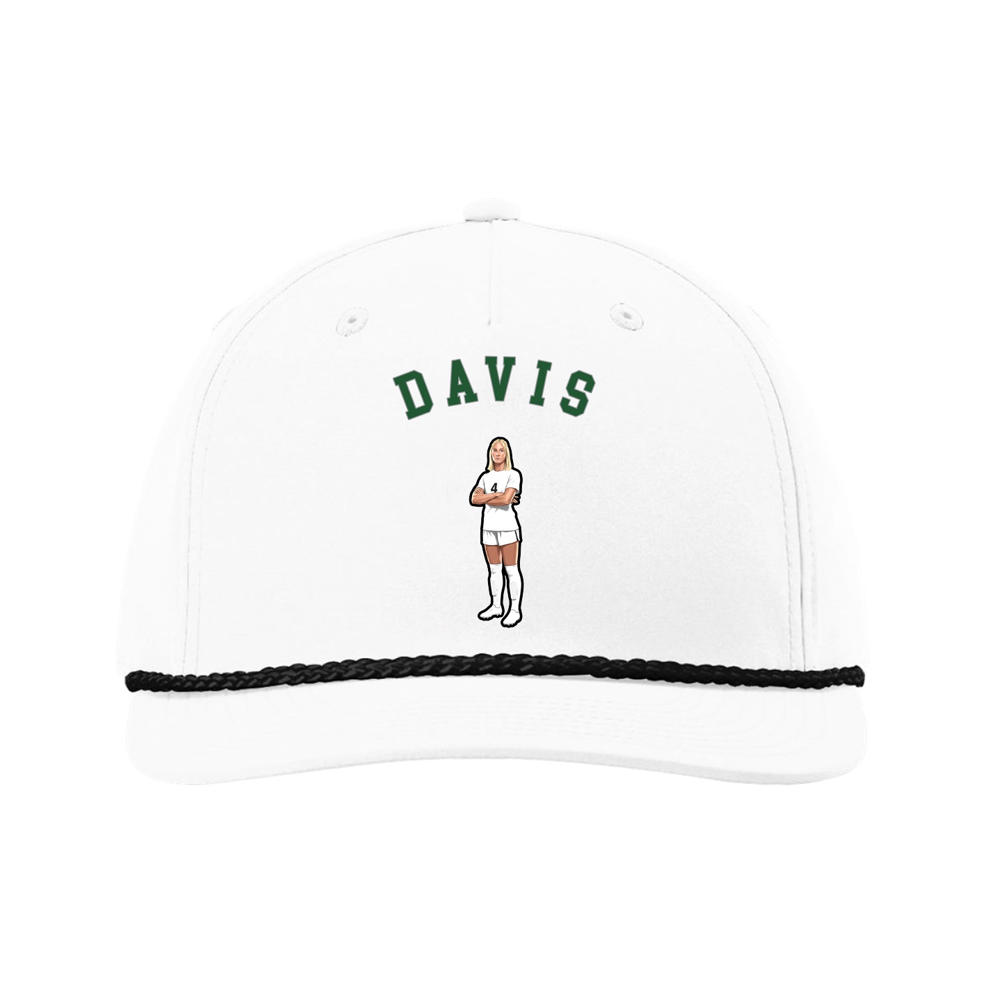 Five-Panel Classic Rope Cap — Shirsey Arch in White