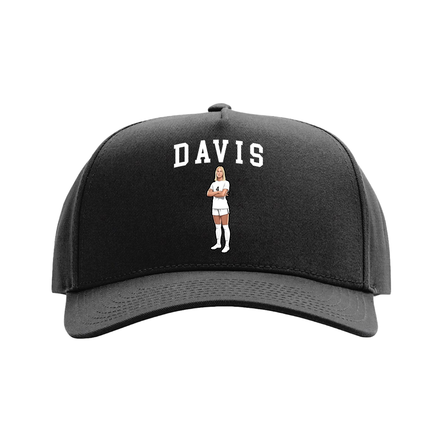 Full Fabric Five-Panel Champ Cap — Shirsey in Black