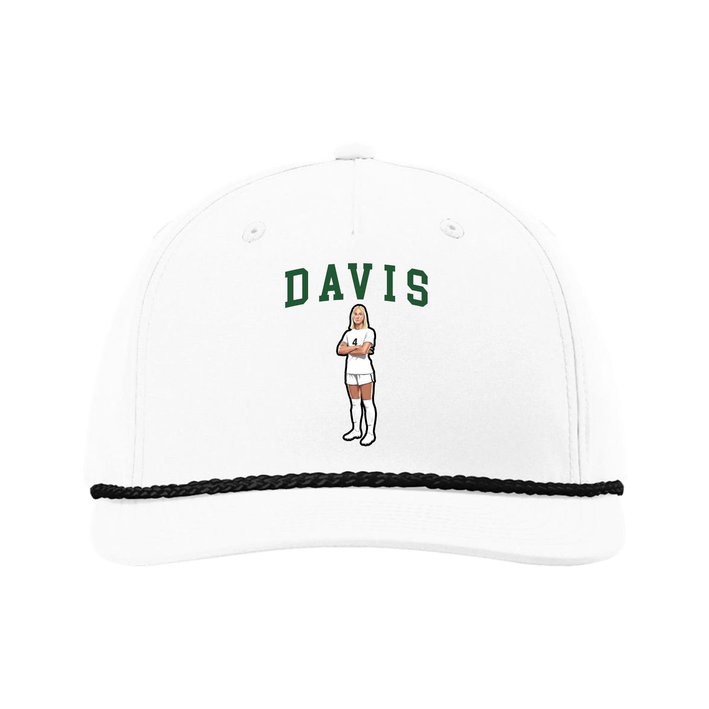 Five-Panel Classic Rope Cap — Shirsey in White
